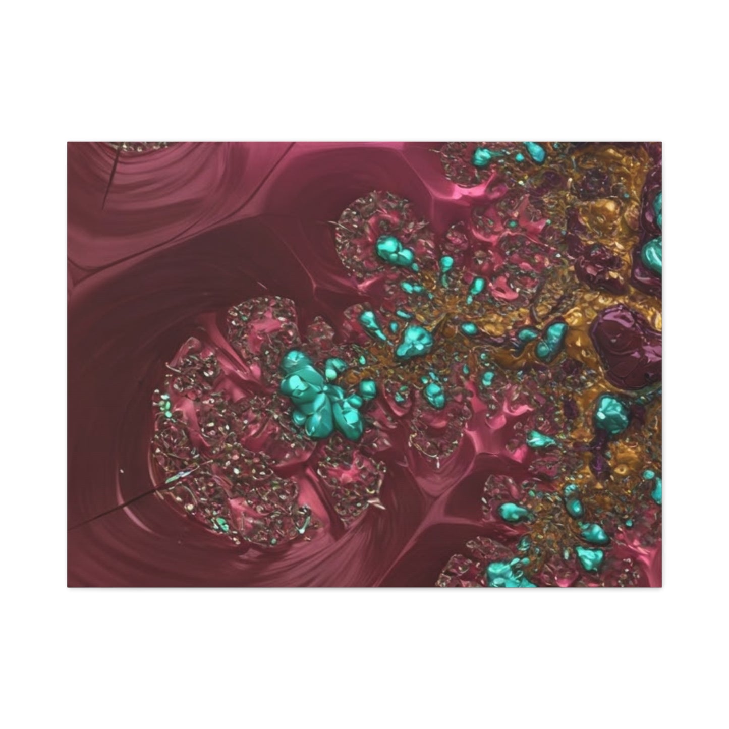 Abstract Art Canvas Print - Vibrant Fractal Design for Home Decor