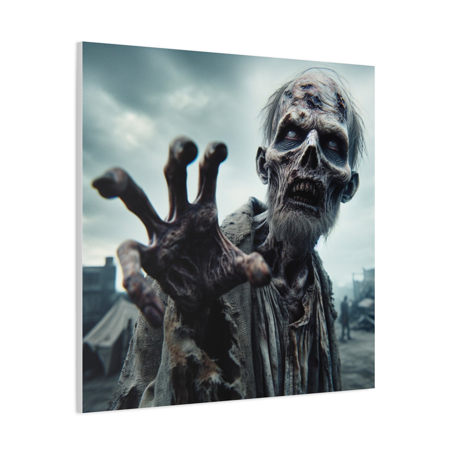 Zombie Hand Wall Art - Matte Stretched Canvas for Halloween Decor