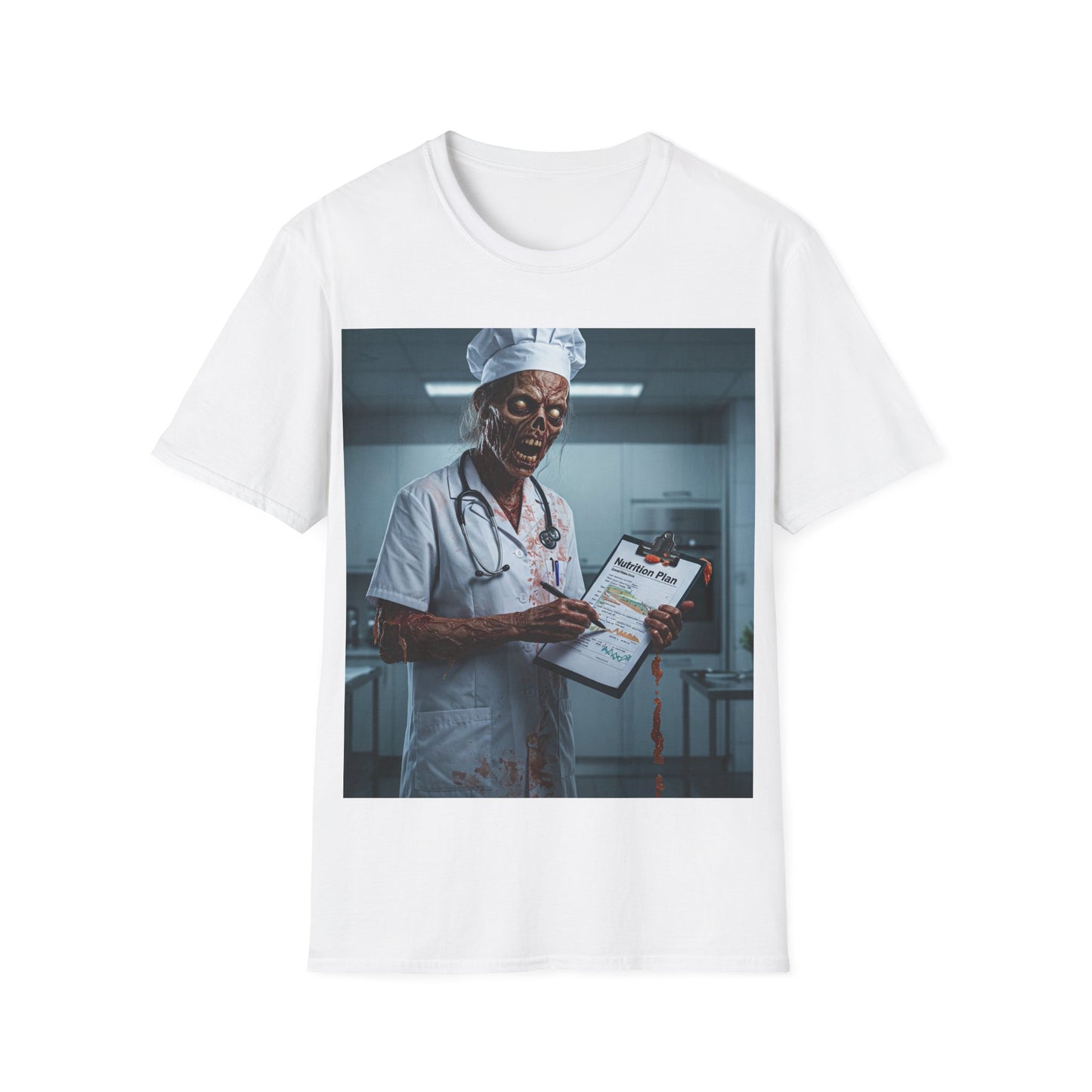UK - Funny Zombie Doctor T-Shirt - Unisex Softstyle, Halloween Gift