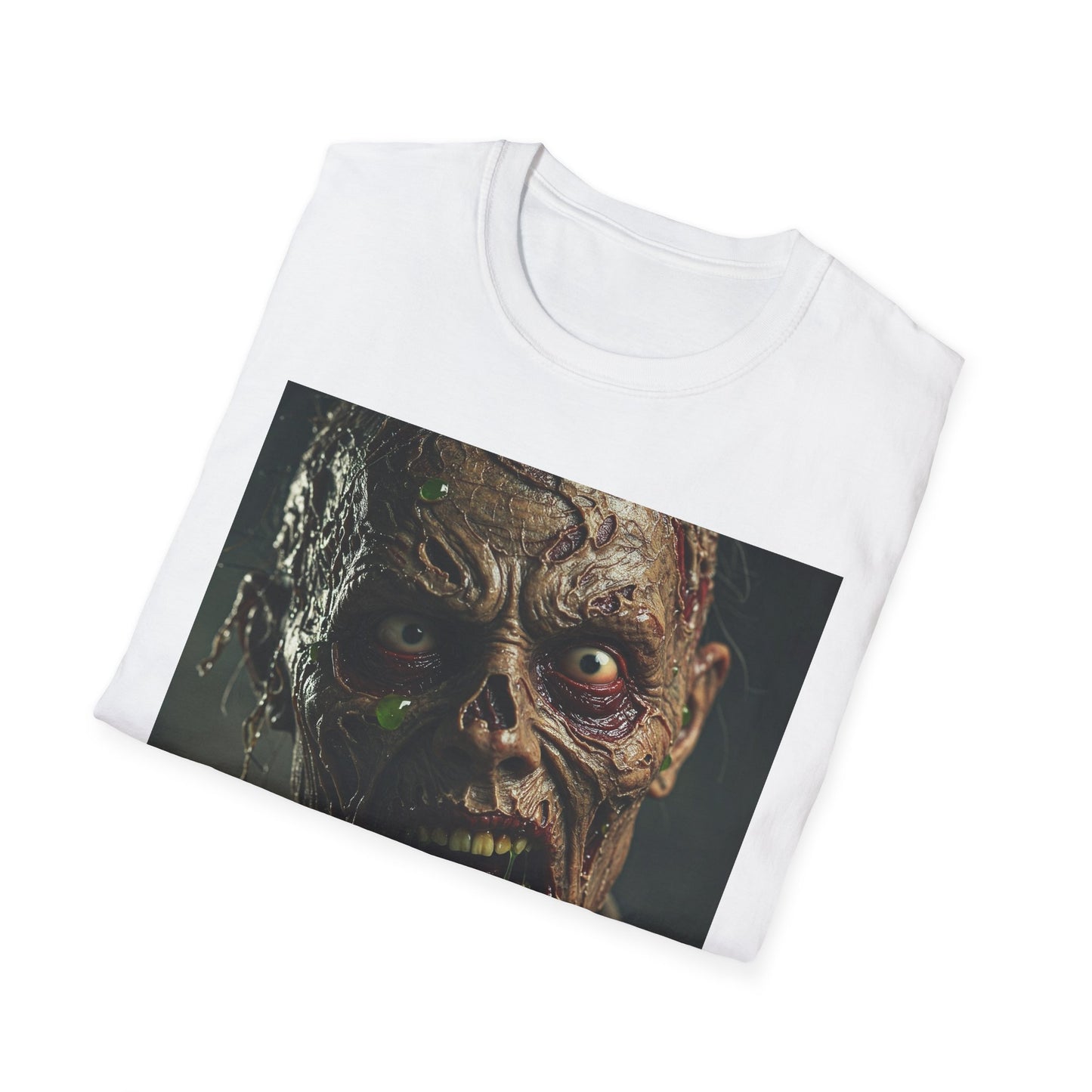 Apocalyptic Portrait Tee, bold, decaying zombie graphic