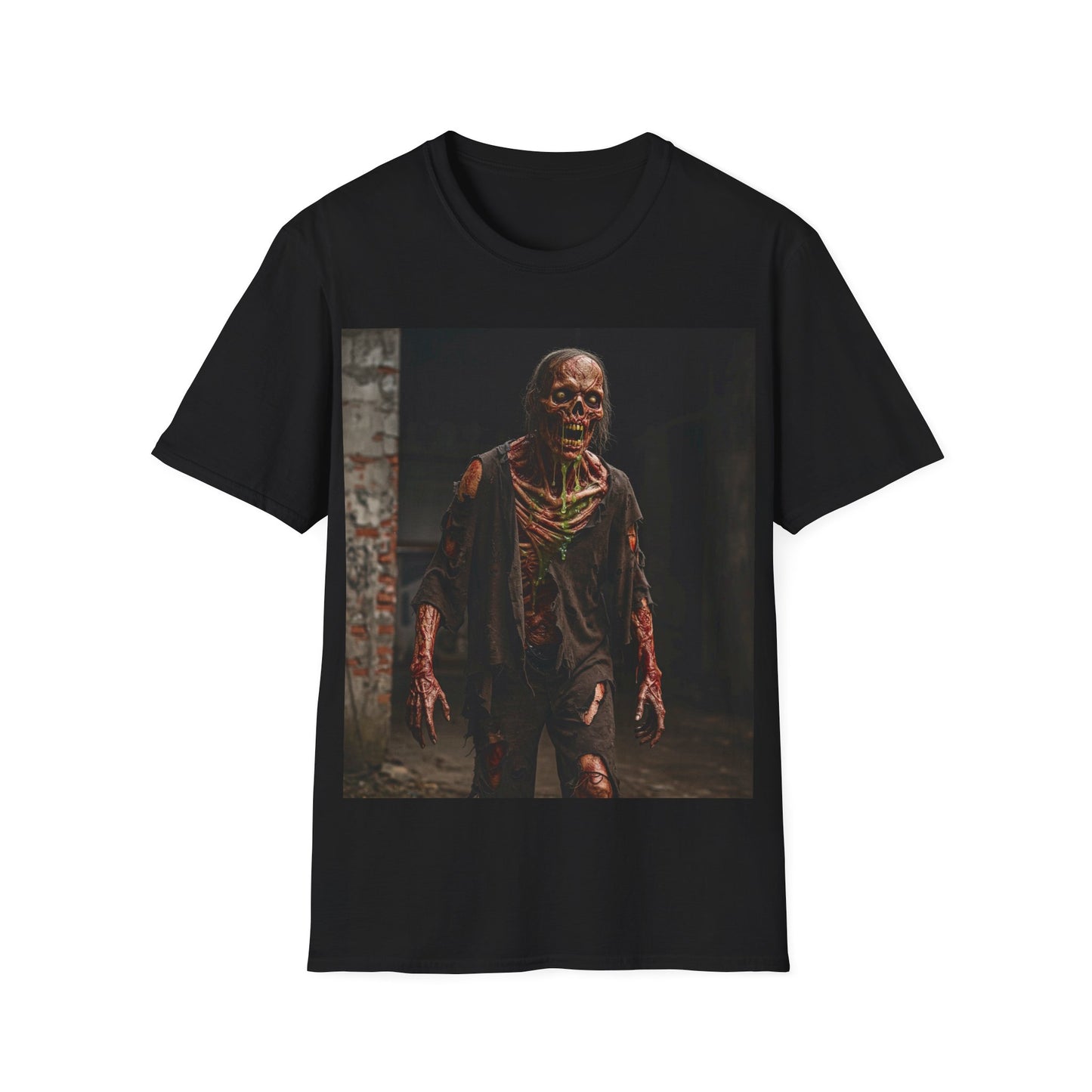UK - Unisex Softstyle Zombie T-Shirt for Halloween