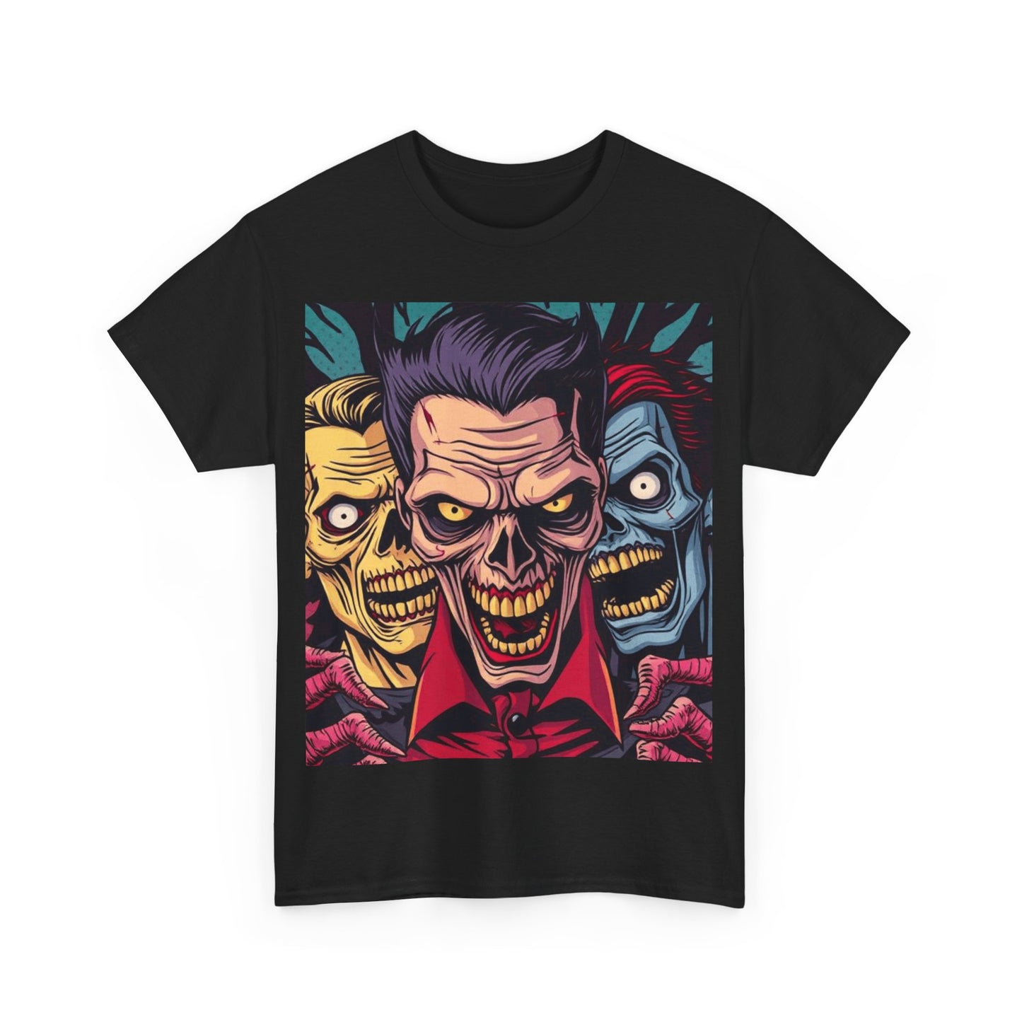 UK - Unisex Heavy Cotton Tee - Retro Horror Skull Art