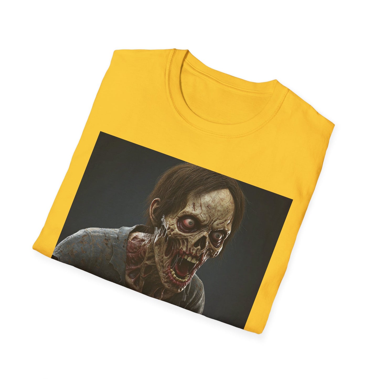 Apocalyptic Portrait Tee, bold, decaying zombie graphic