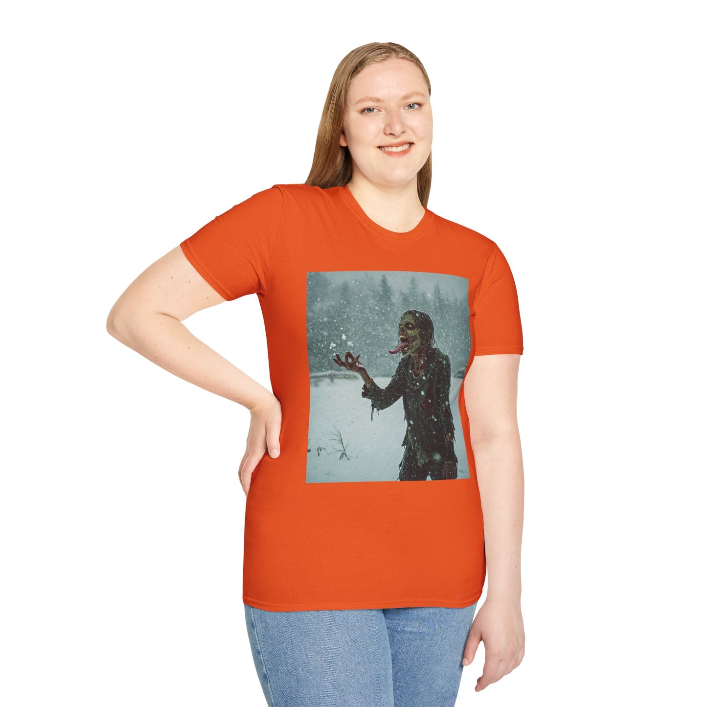 Chilling Horror Graphic Tee - Unisex Softstyle T-Shirt with Spooky Design