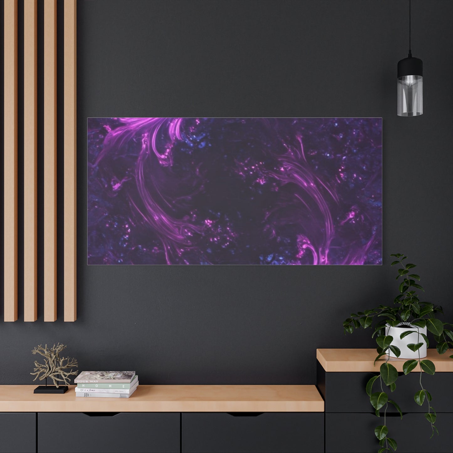Abstract Purple Fractal Canvas Print - Artistic Wall Décor