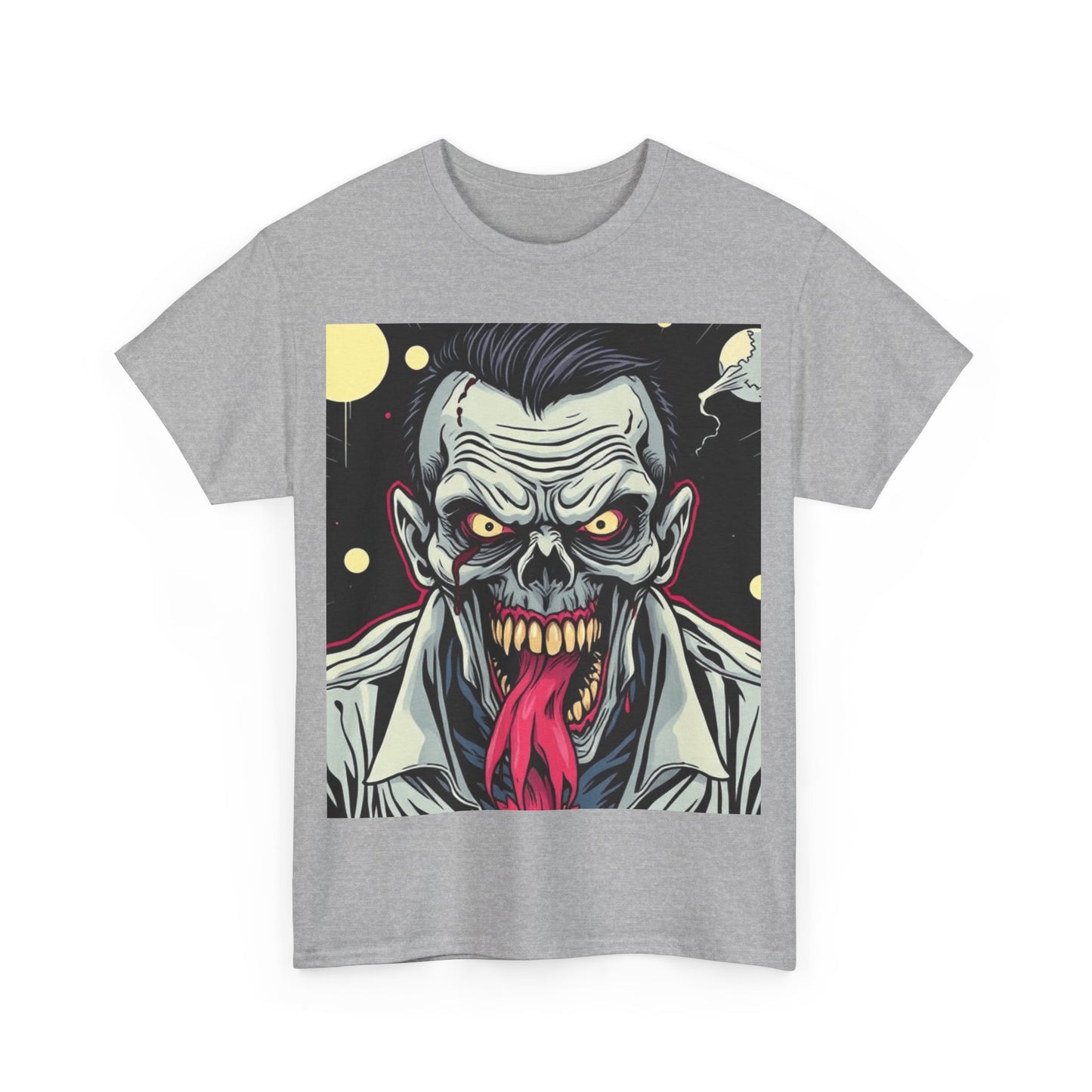 UK - Horror Graphic Tee - Unisex Heavy Cotton Shirt with Zombie Design