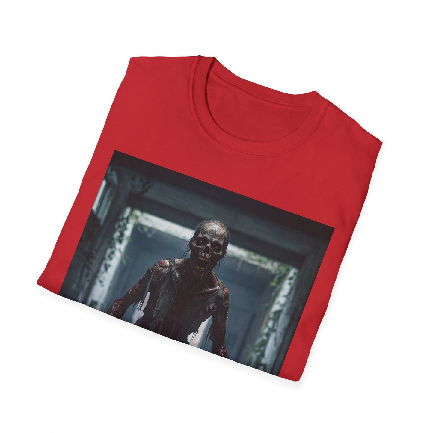 Apocalyptic Portrait Tee, bold, decaying zombie graphic