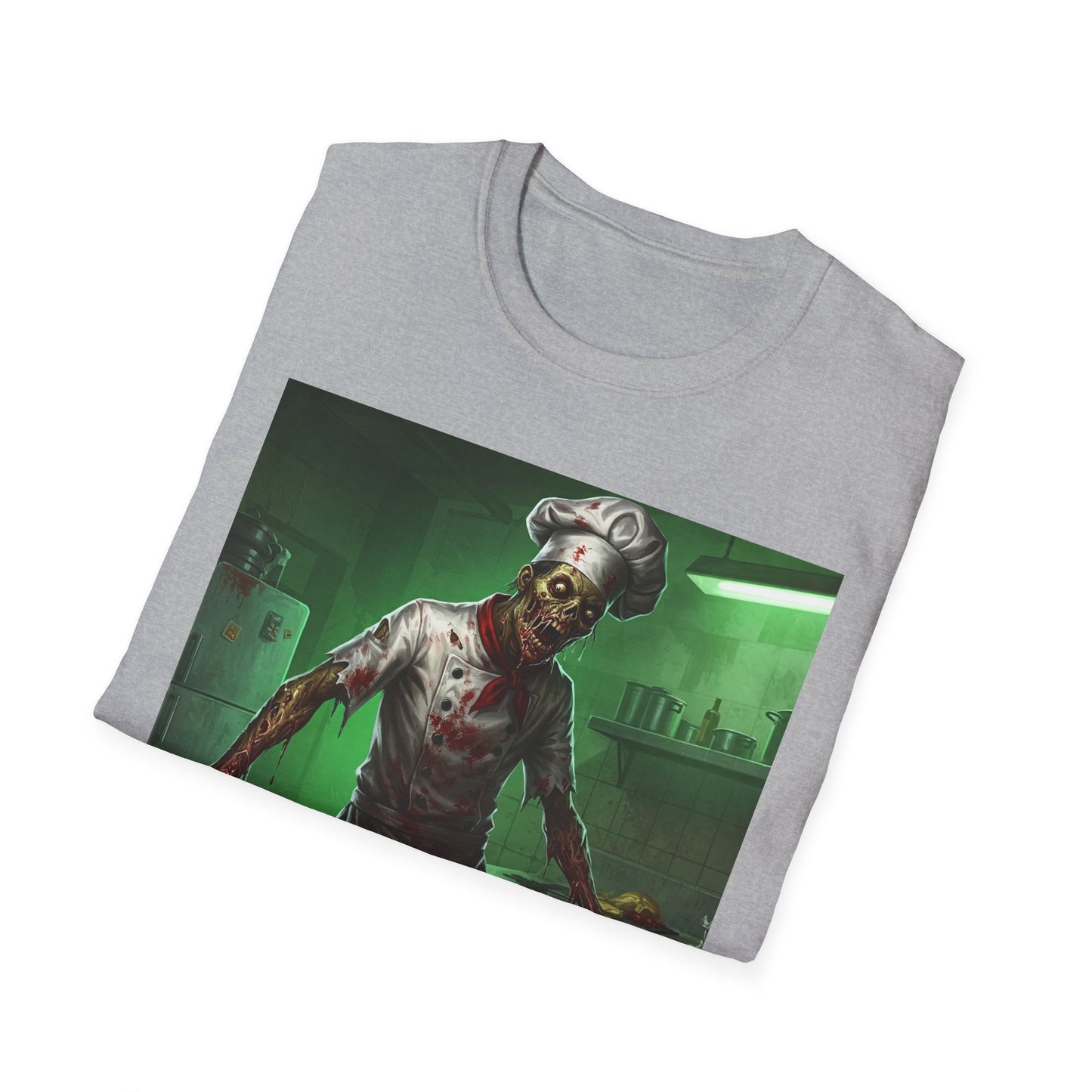 Zombie Chef Unisex Softstyle T-Shirt - Perfect for Halloween and Horror Fans