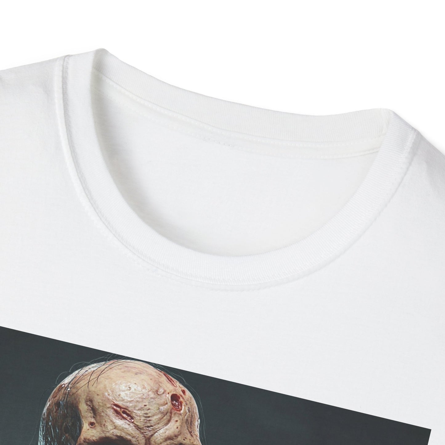 Apocalyptic Portrait Tee, bold, decaying zombie graphic