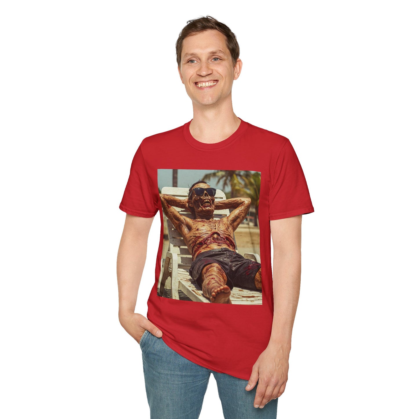 Chill Vibes Skeleton Graphic T-Shirt - Unisex Softstyle