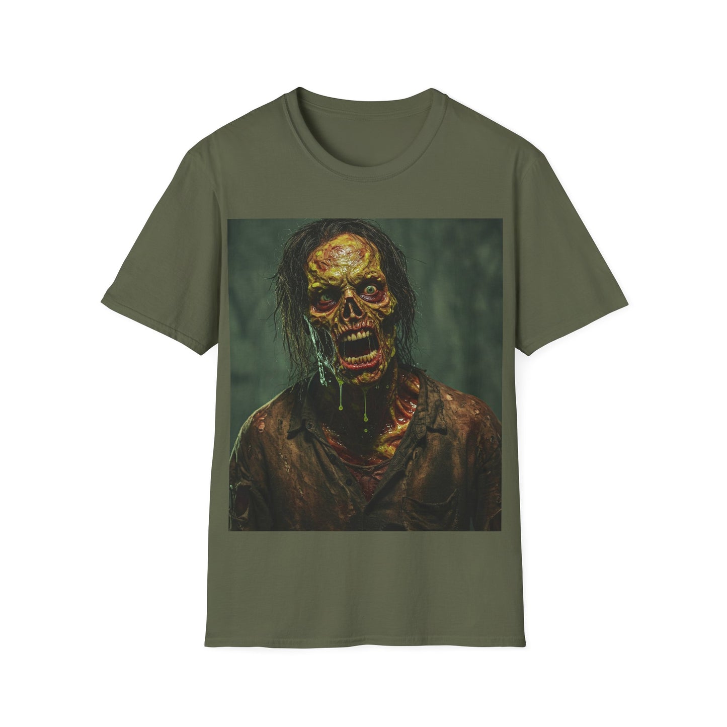 UK - Apocalyptic Portrait Tee, bold, decaying zombie graphic