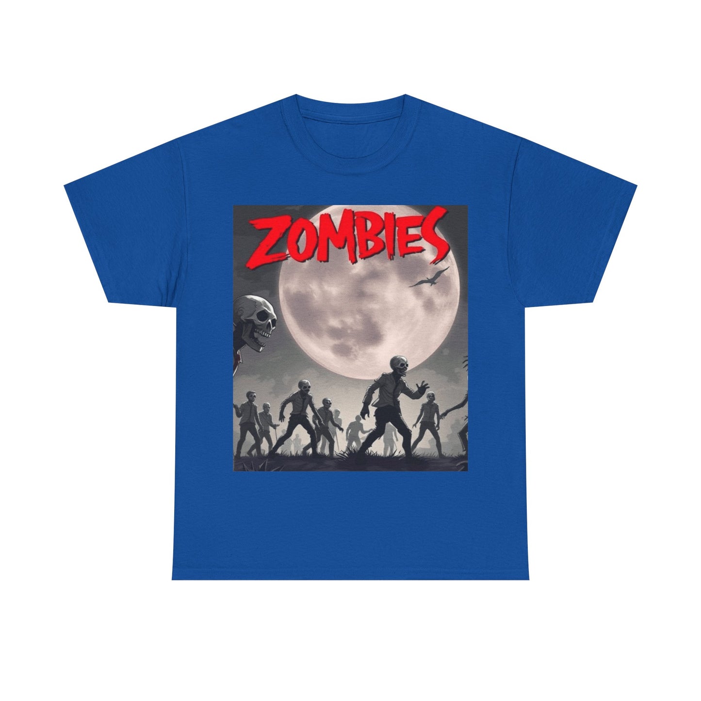 UK - Zombie Themed Unisex Heavy Cotton Tee - Perfect for Halloween and Horror Lovers
