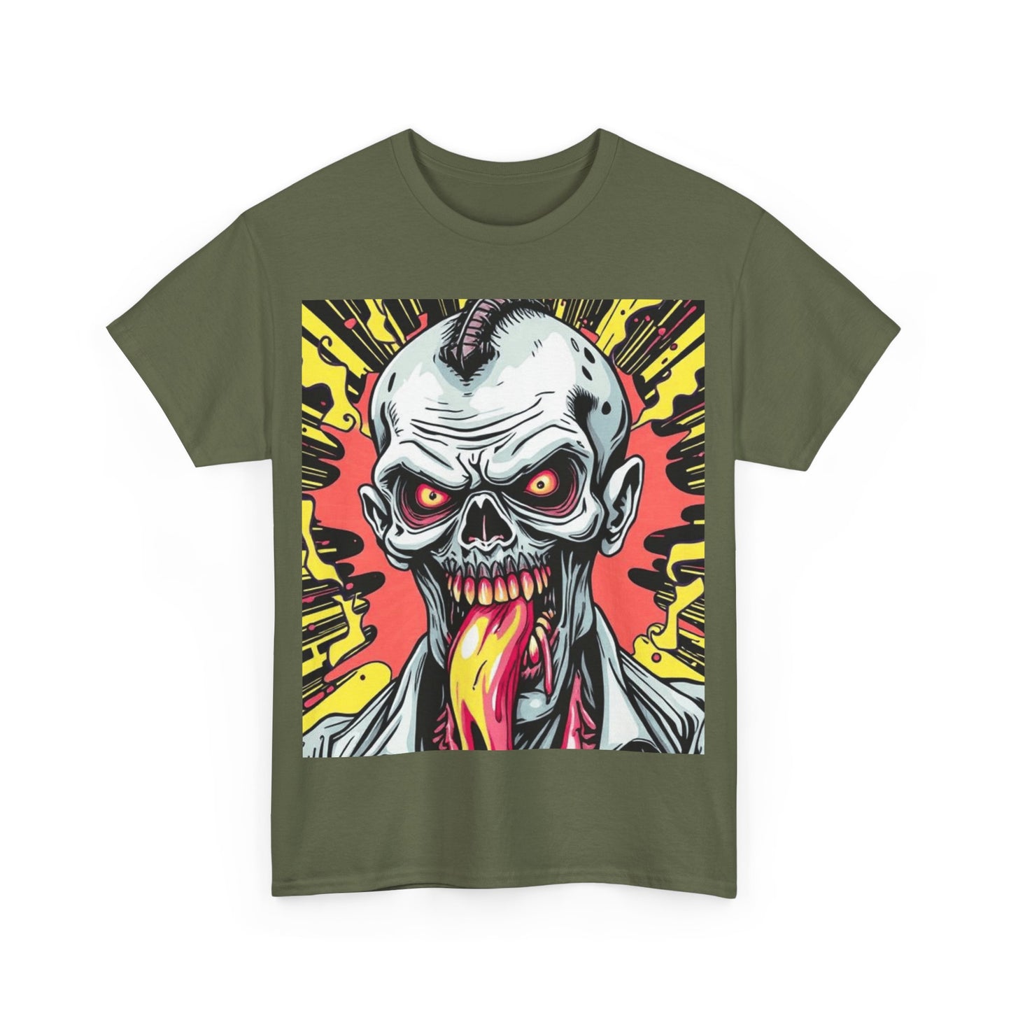 UK - Unisex Heavy Cotton Tee - Edgy Skull Graphic Tee for Bold Expression