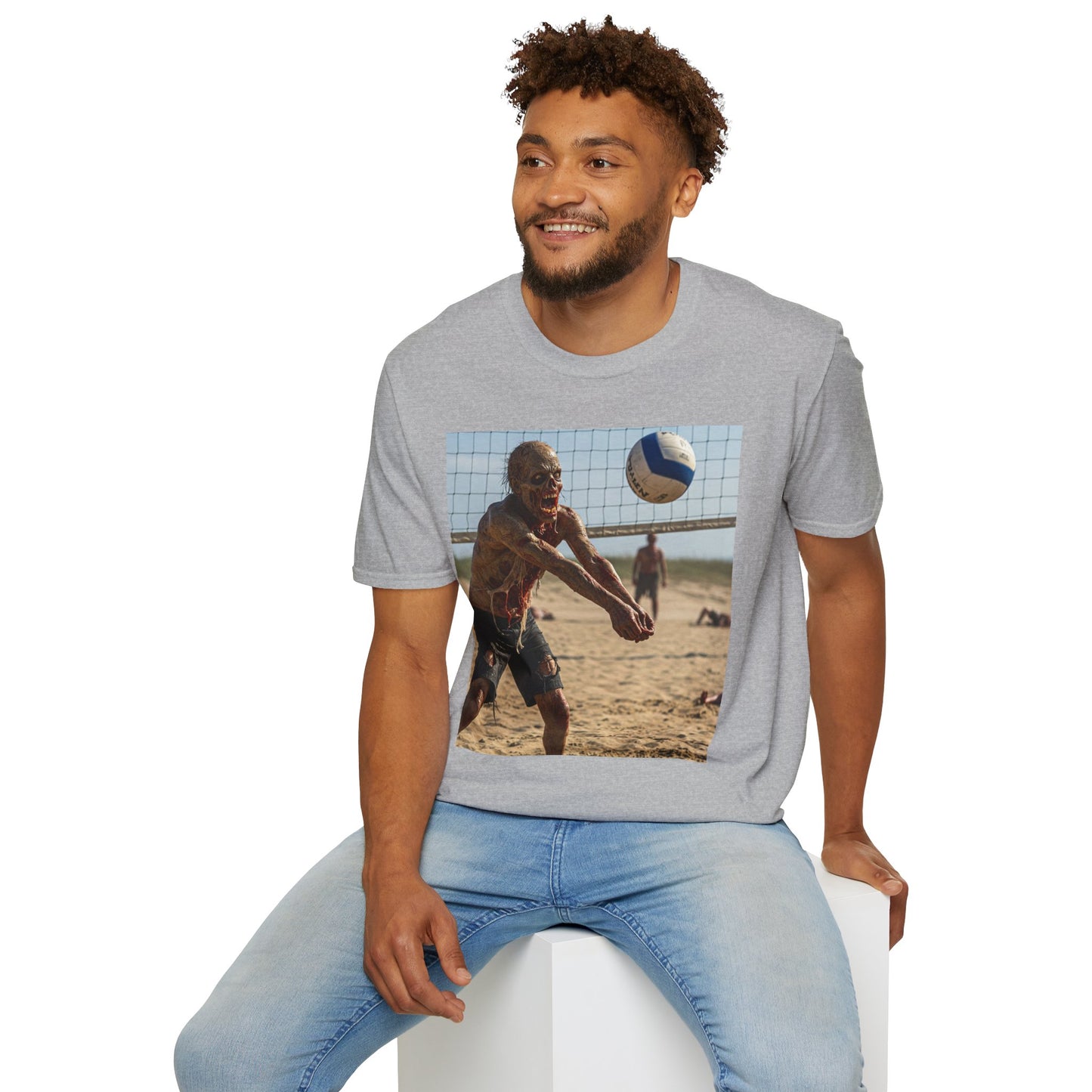 Beach Volleyball Unisex Softstyle T-Shirt - Perfect for Summer Fun and Sports Lovers