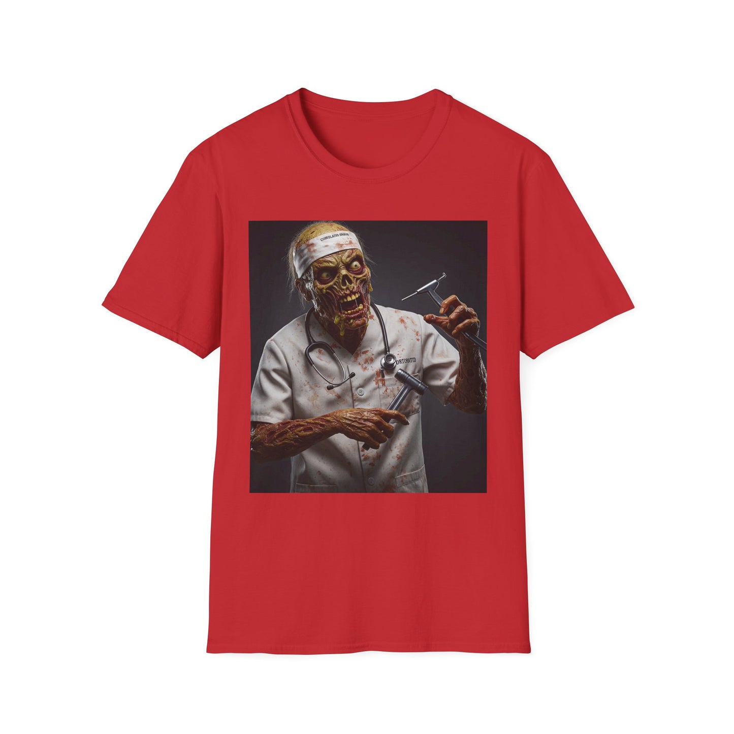 Zombie Doctor Unisex Softstyle T-Shirt - Perfect for Halloween & Horror Fans