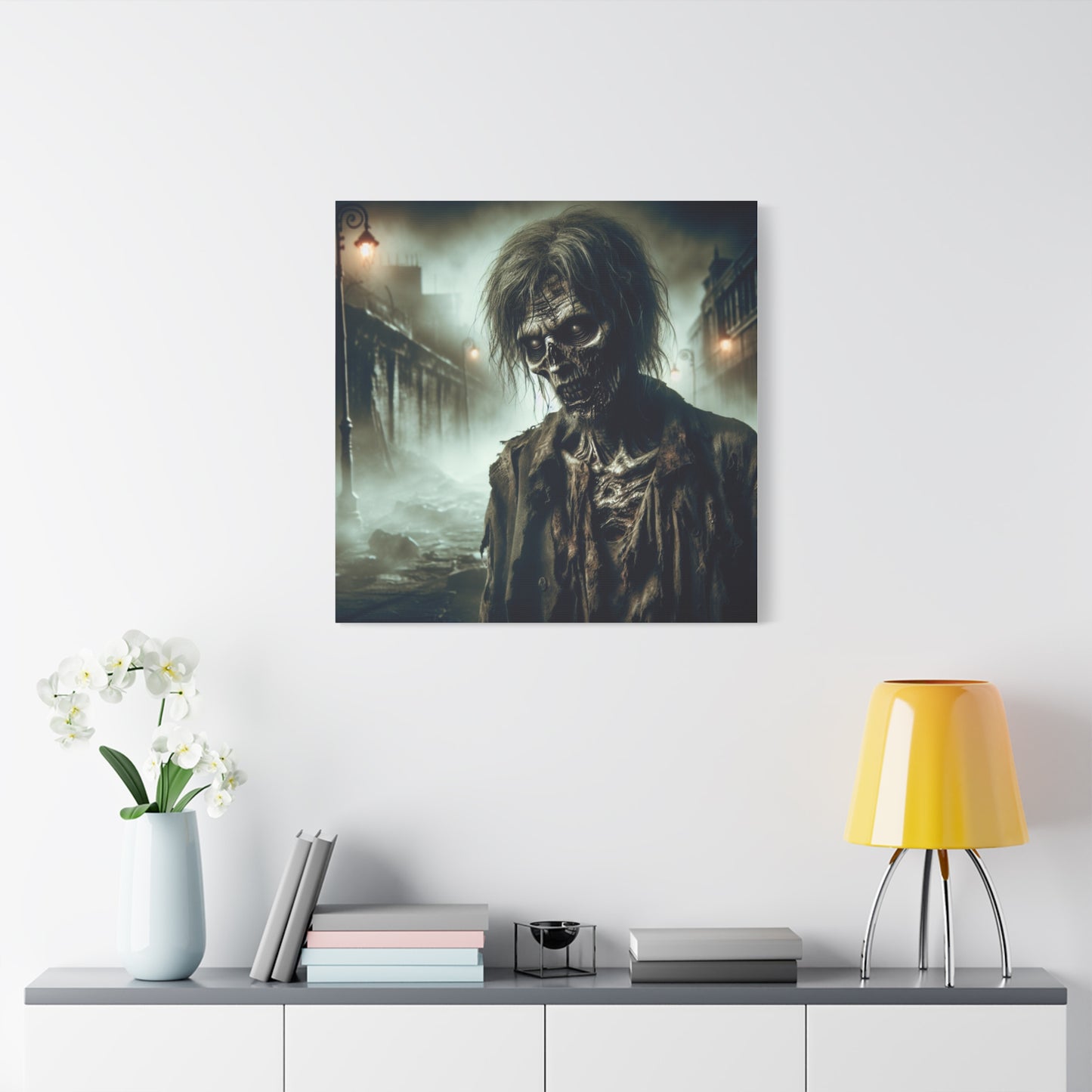 Zombie Portrait Matte Canvas Wall Art
