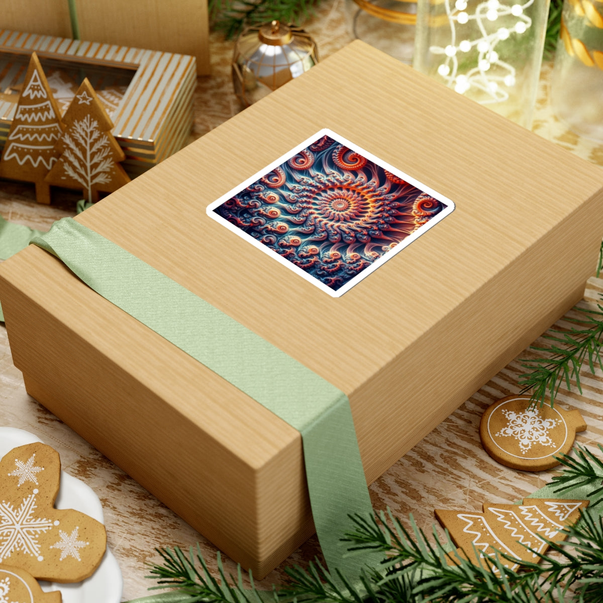 Vibrant Spiral Kiss-Cut Stickers - Artistic Décor for Laptops, Notebooks, and More