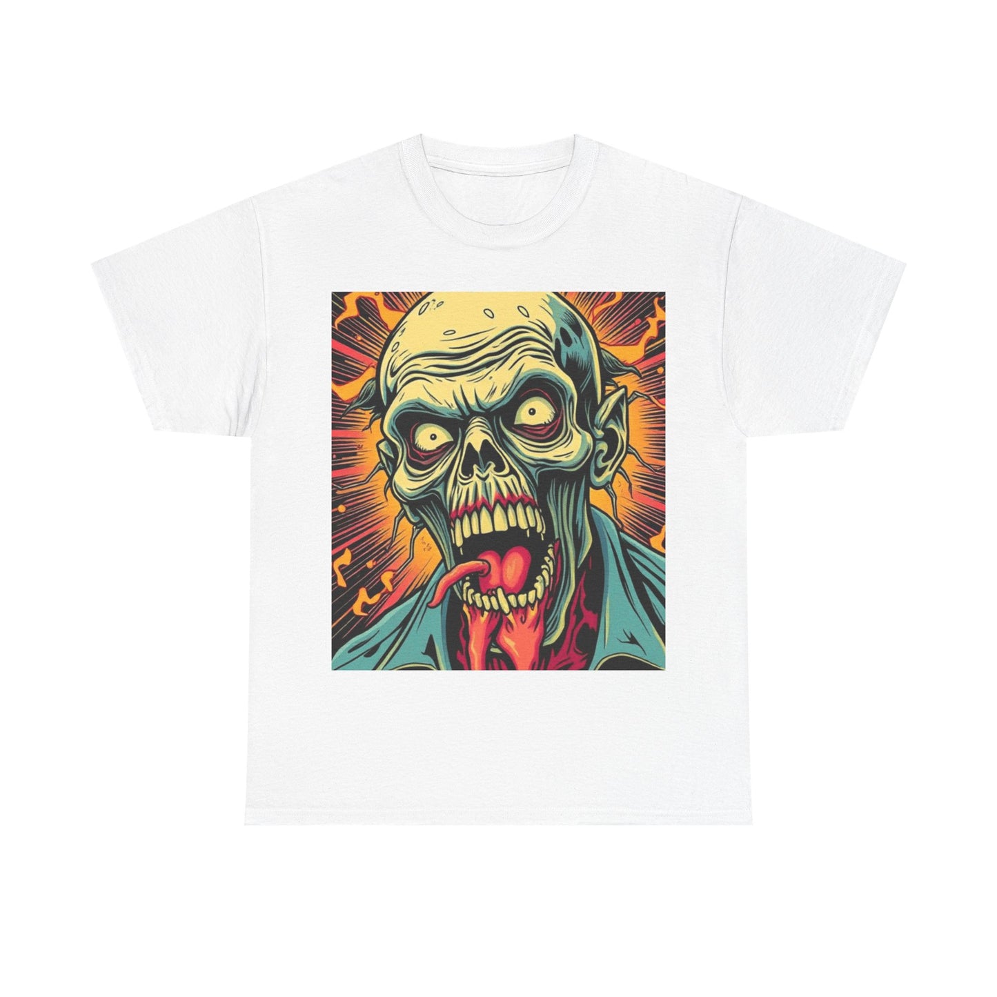 UK - Unisex Zombie Graphic Tee - Heavy Cotton T-Shirt for Horror Fans