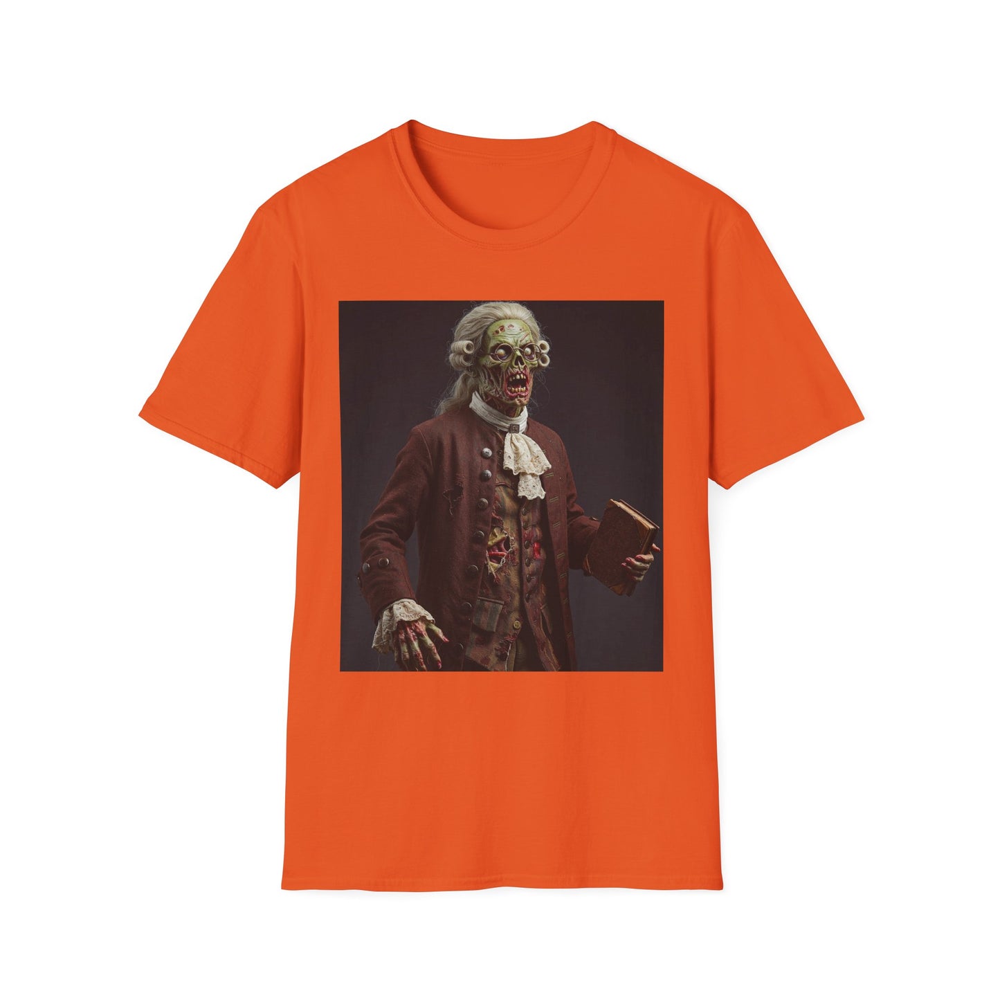 Creepy Zombie Portrait Unisex Softstyle T-Shirt - Perfect for Halloween