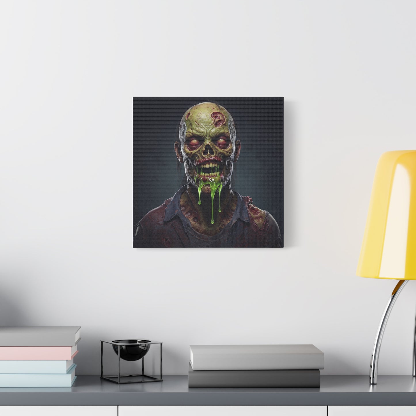 Zombie Art Canvas Wall Decoration - Spooky Halloween Home Decor
