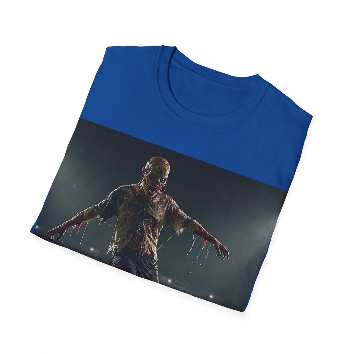 UK - Zombie Soccer Unisex Softstyle T-Shirt - Perfect for Halloween and Sports Lovers