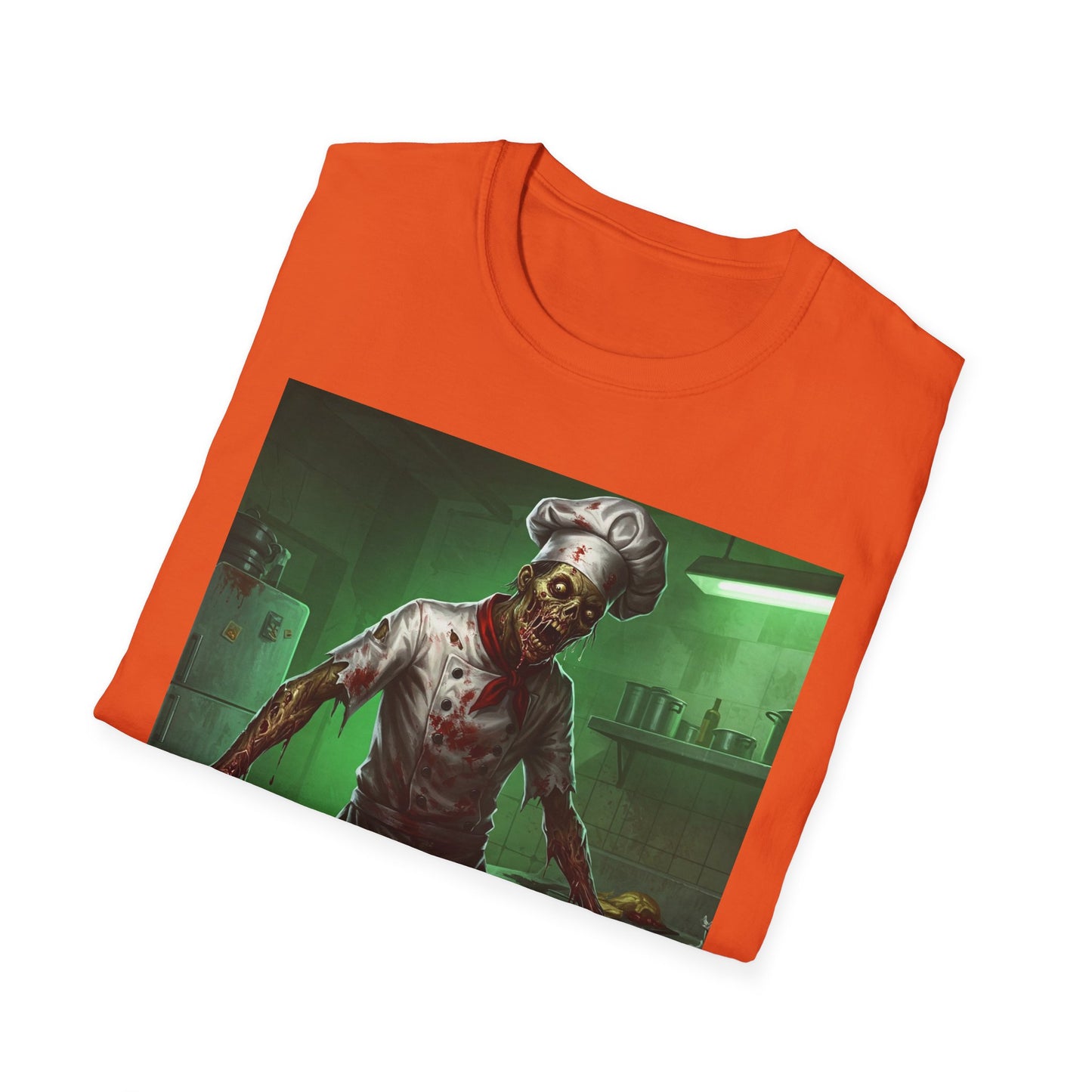 Zombie Chef Unisex Softstyle T-Shirt - Perfect for Halloween and Horror Fans