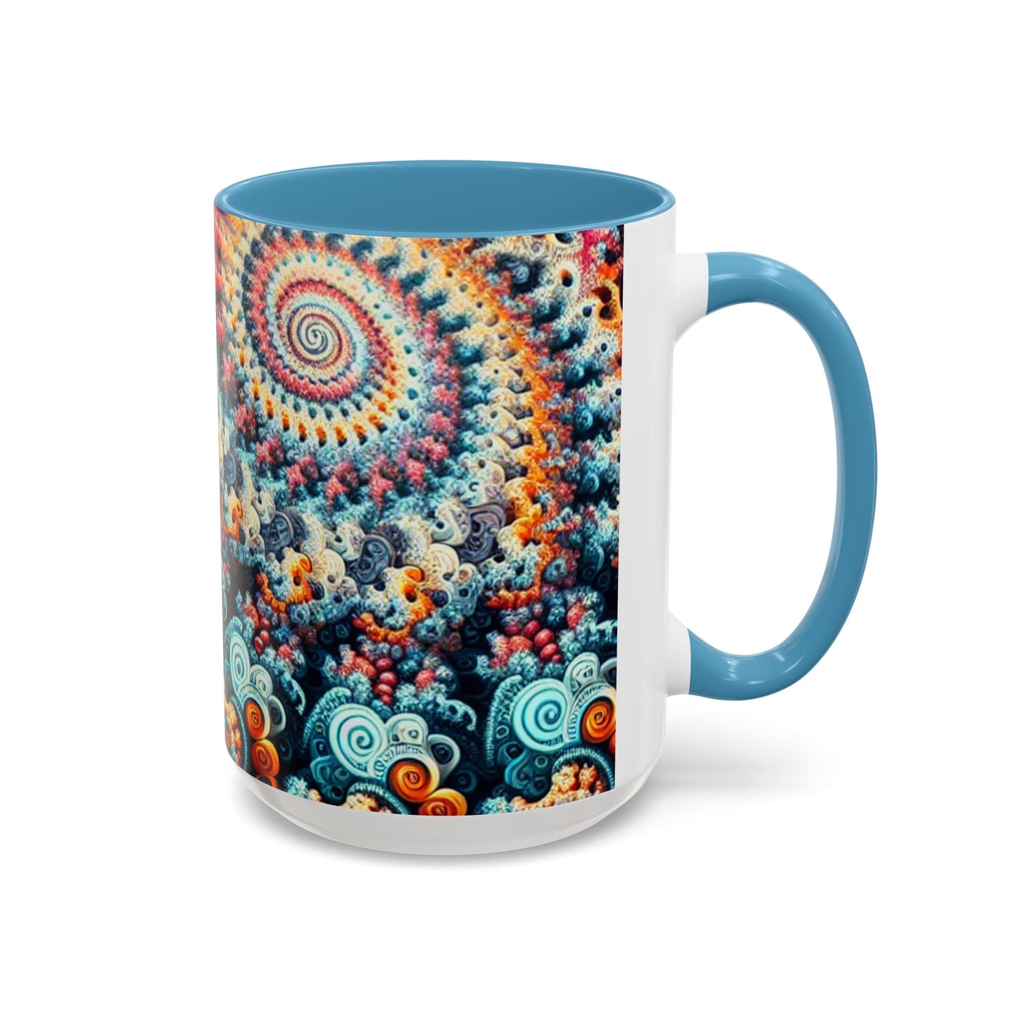Colorful Fractal Coffee Mug - 11oz & 15oz - Perfect for Art Lovers