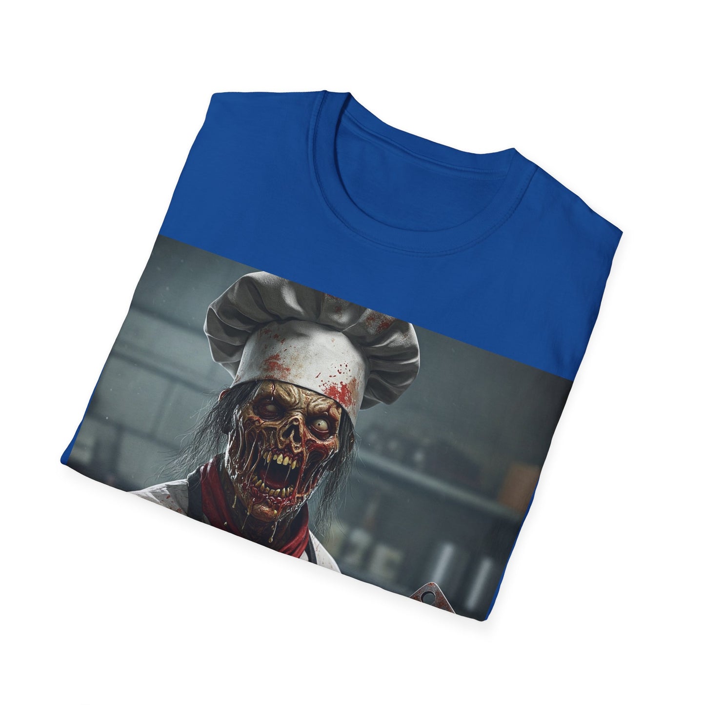 UK - Spooky Chef Apocalyptic Portrait Tee, bold, decaying zombie graphic