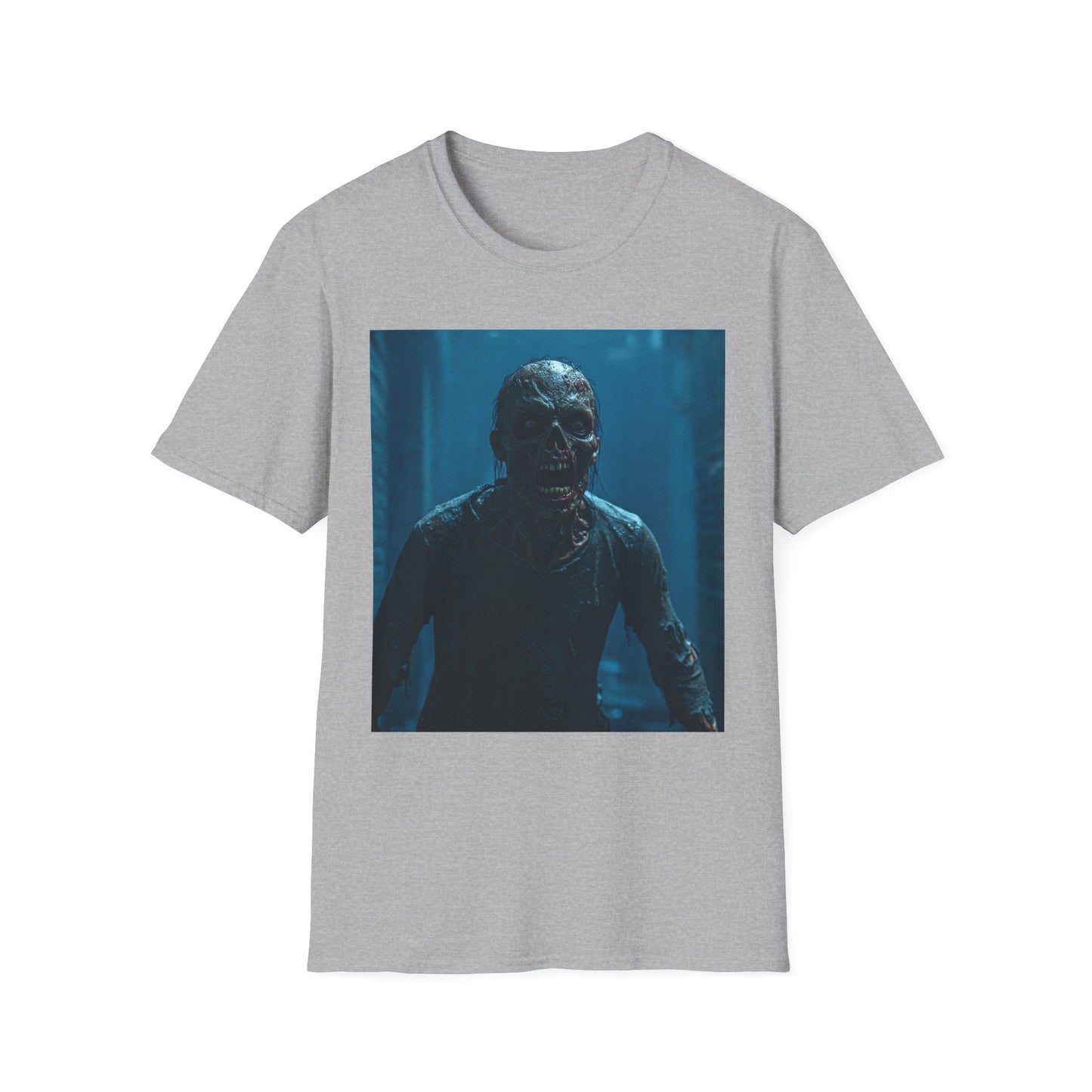 Apocalyptic Portrait Tee, bold, decaying zombie graphic