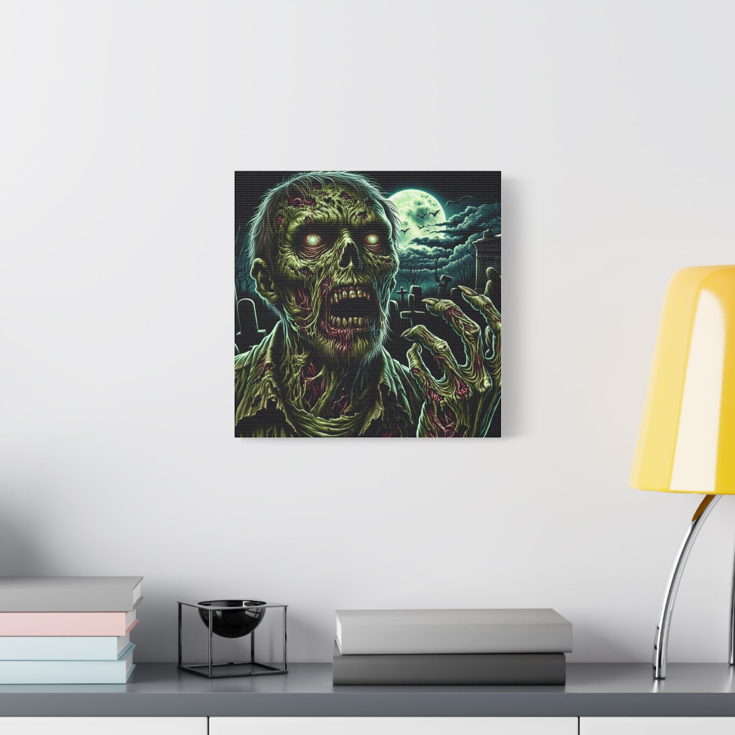 Zombie-Themed Stretched Canvas Art