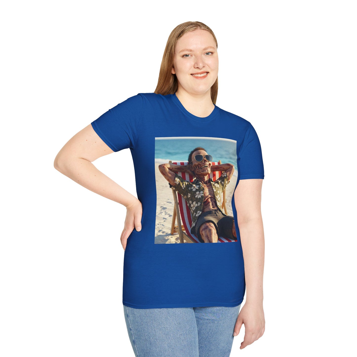Chill Vibes Unisex Softstyle T-Shirt - Beach Relaxation Design