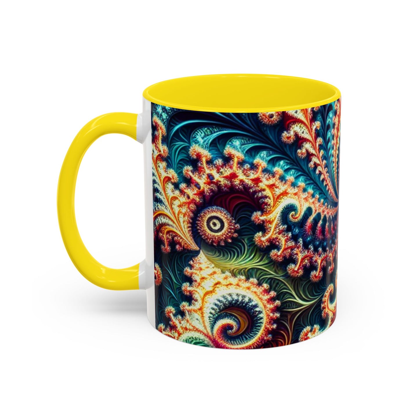 Vibrant Swirl Accent Coffee Mug - 11oz & 15oz