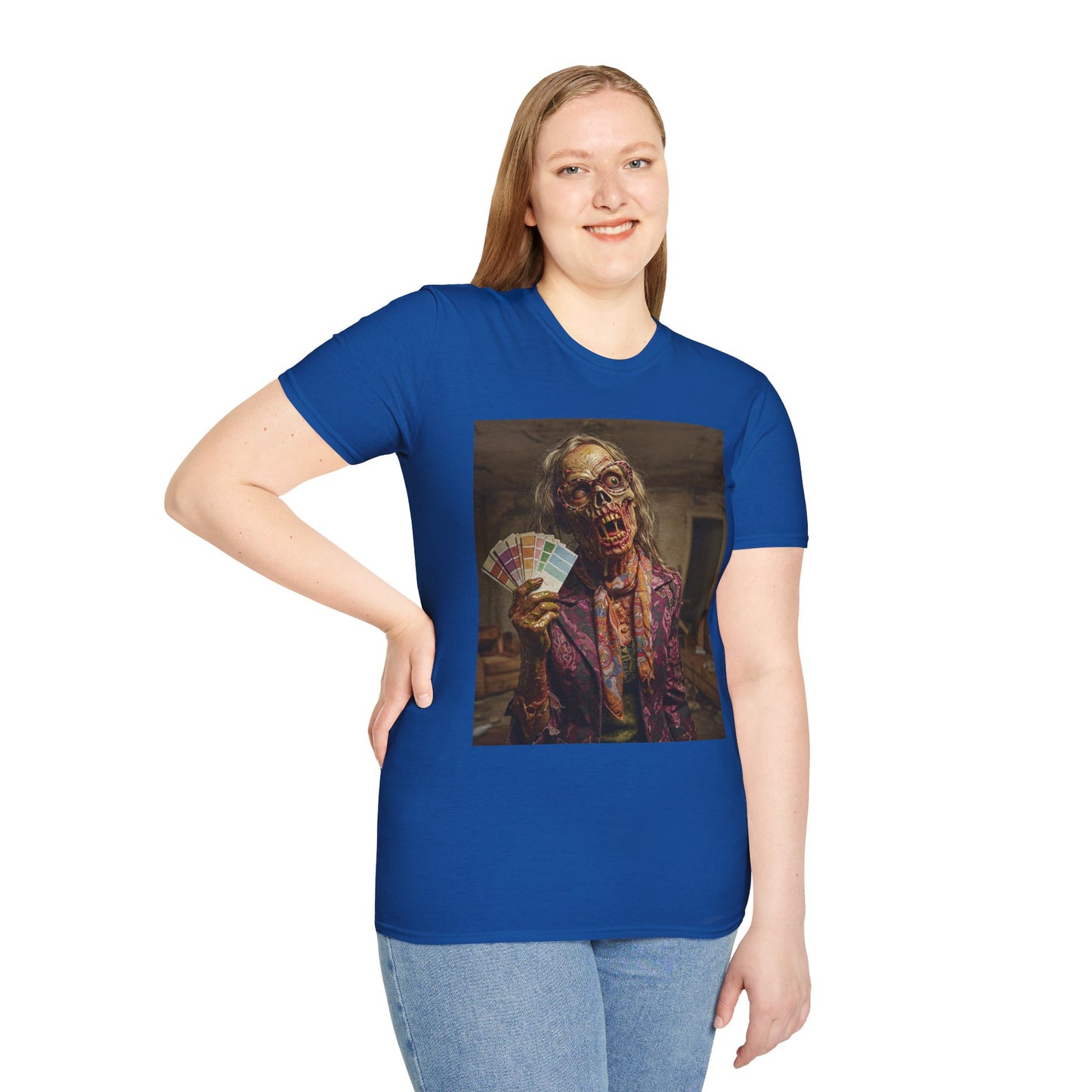 Unisex Softstyle T-Shirt – Retro Skeleton Poker Night Tee