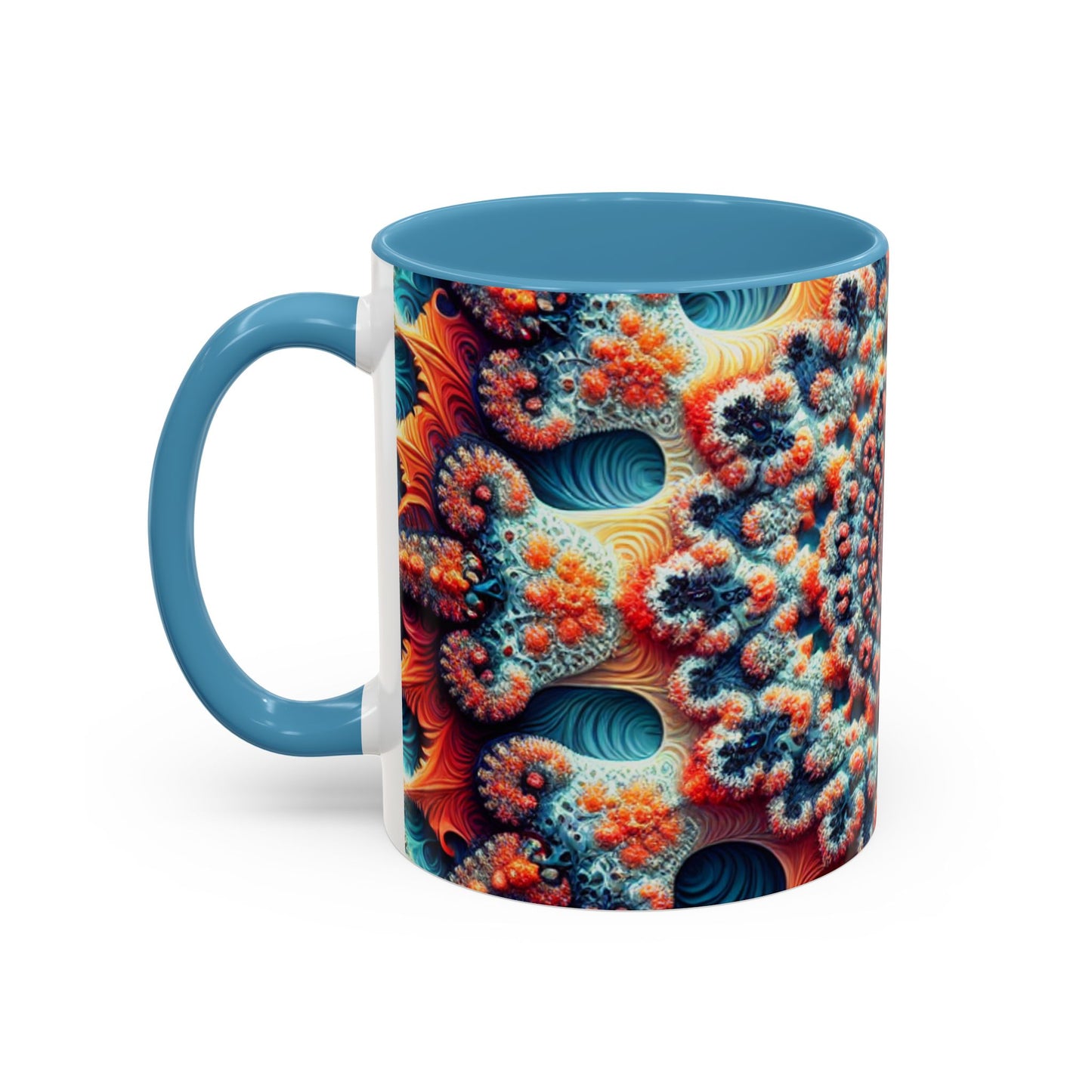 Vibrant Kaleidoscope Accent Coffee Mug - 11oz & 15oz