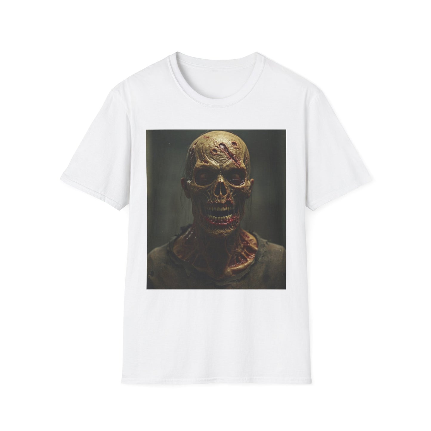 Unisex Softstyle T-Shirt - Creepy Skull Design - Perfect for Halloween or Casual Wear