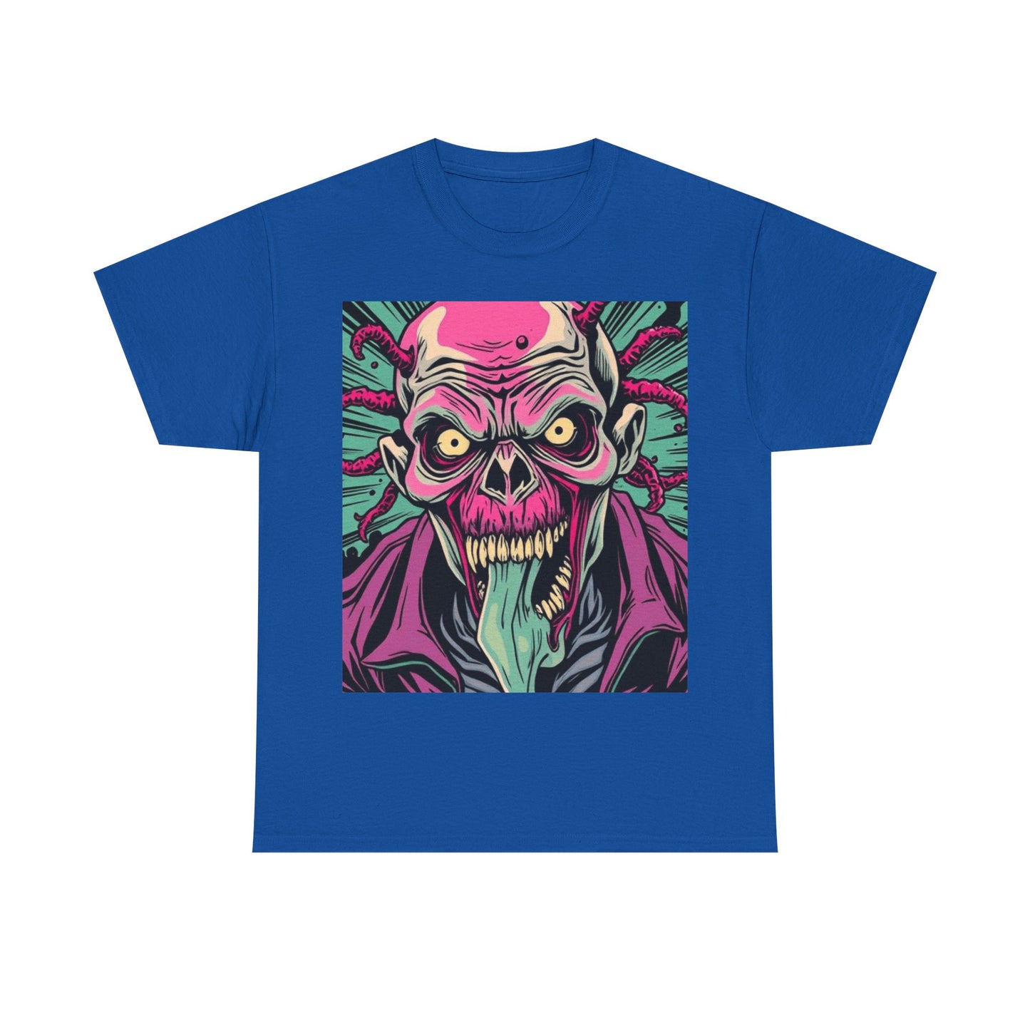 UK - Unisex Heavy Cotton Tee - Bold Graphic Zombie Design