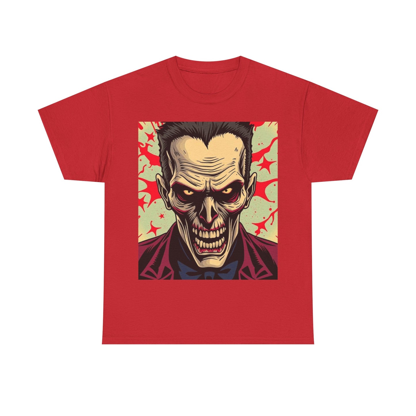 UK - Gothic Skull Art Unisex Heavy Cotton Tee - Perfect for Halloween and Horror Fans