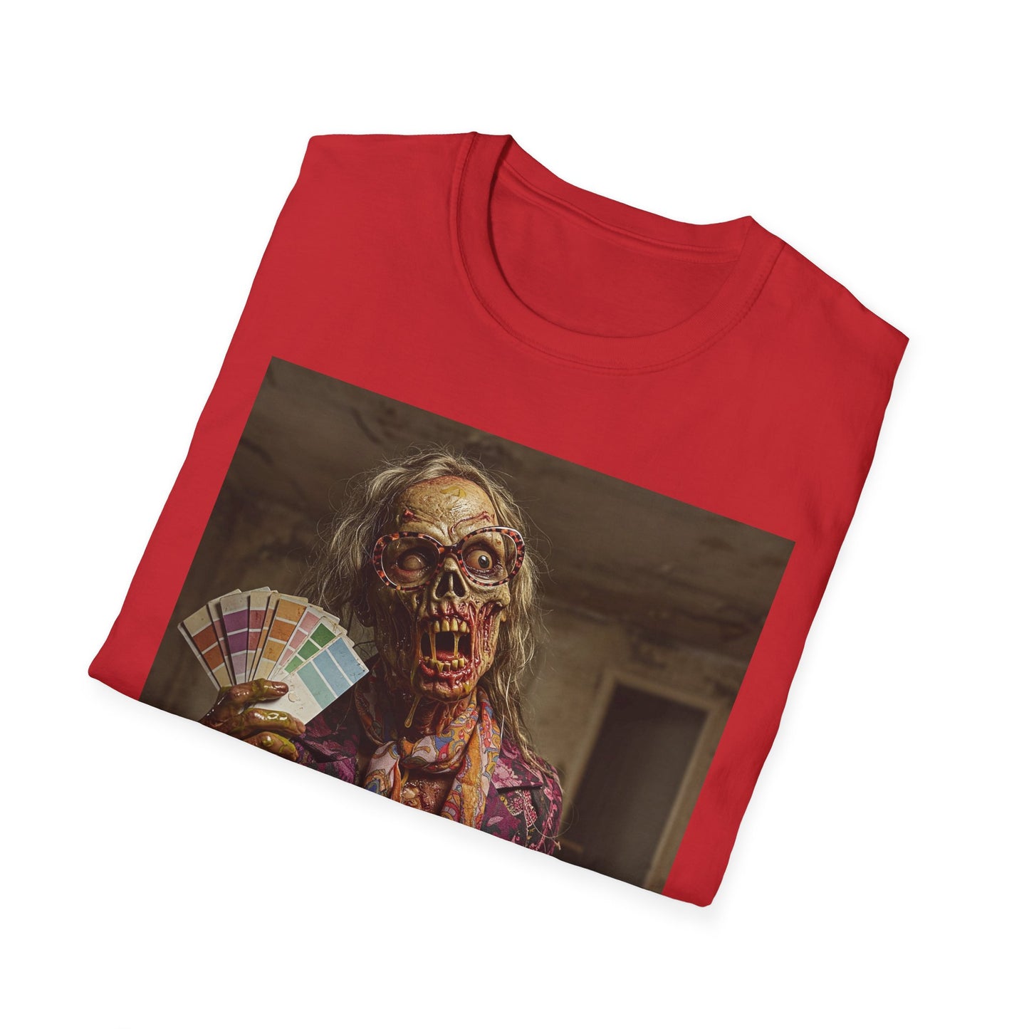 Unisex Softstyle T-Shirt – Retro Skeleton Poker Night Tee