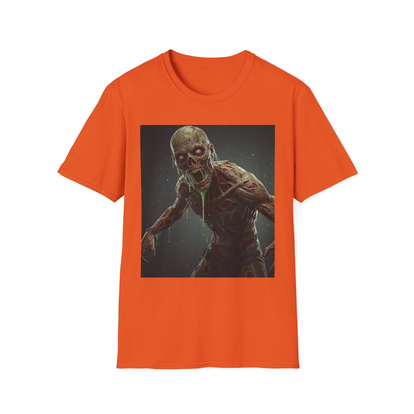 Apocalyptic Portrait Tee, bold, decaying zombie graphic