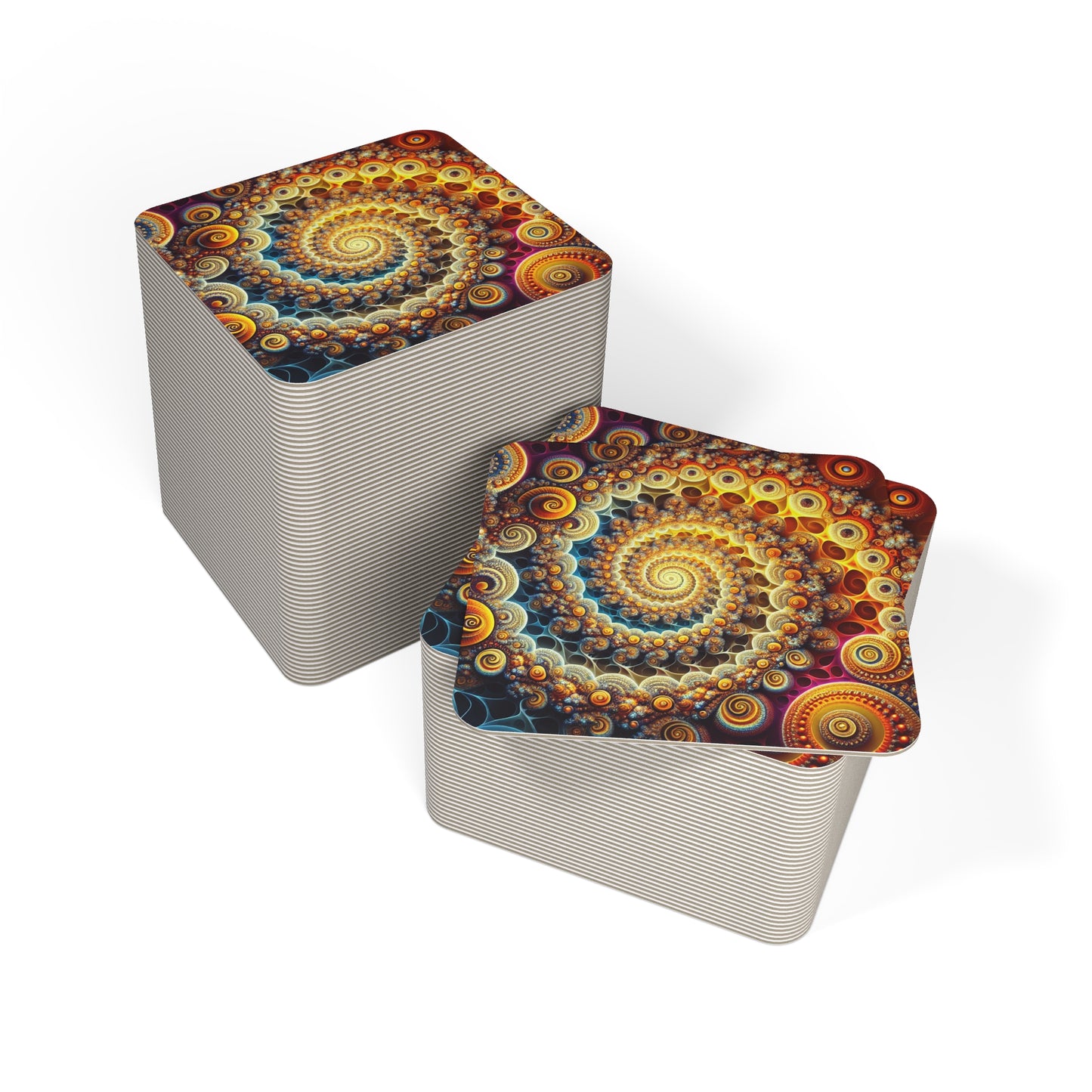 Colorful Spiral Design Coasters – Set of 50 or 100