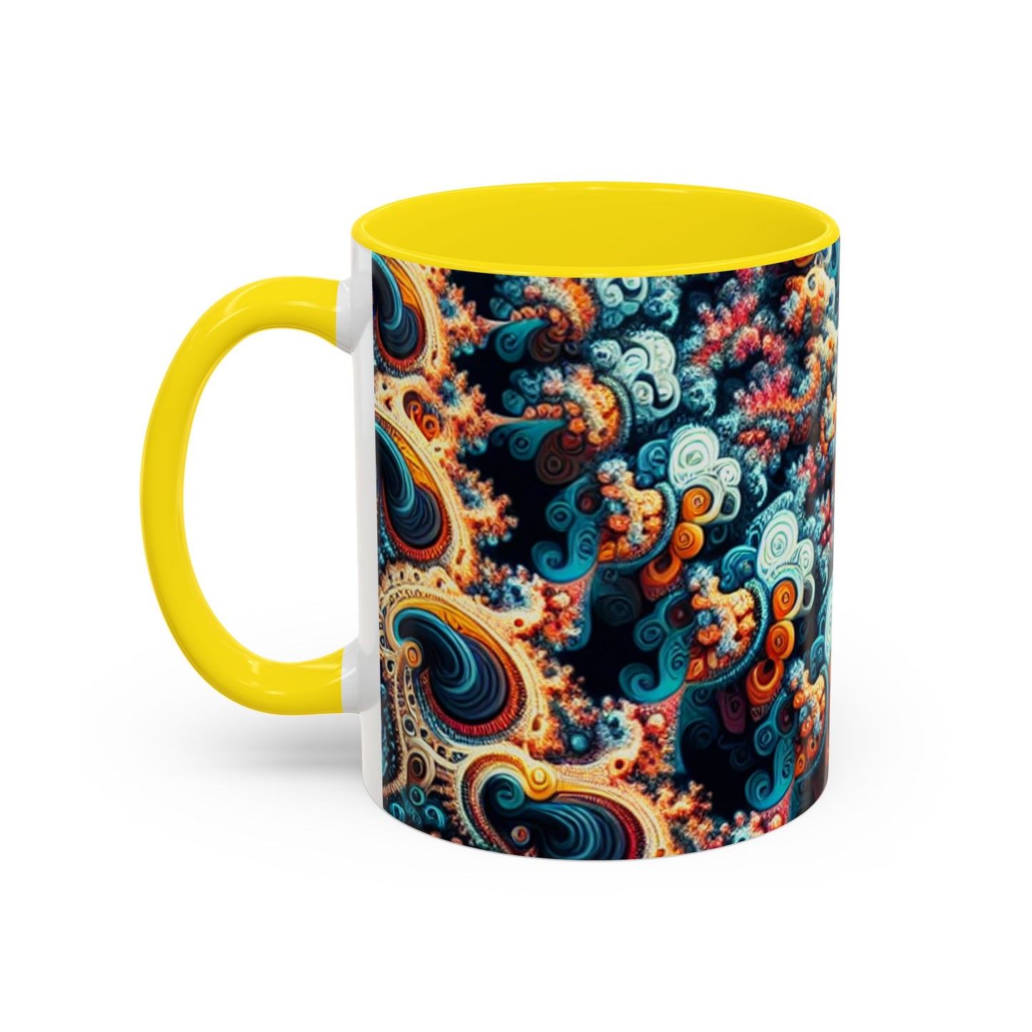 Colorful Fractal Coffee Mug - 11oz & 15oz - Perfect for Art Lovers