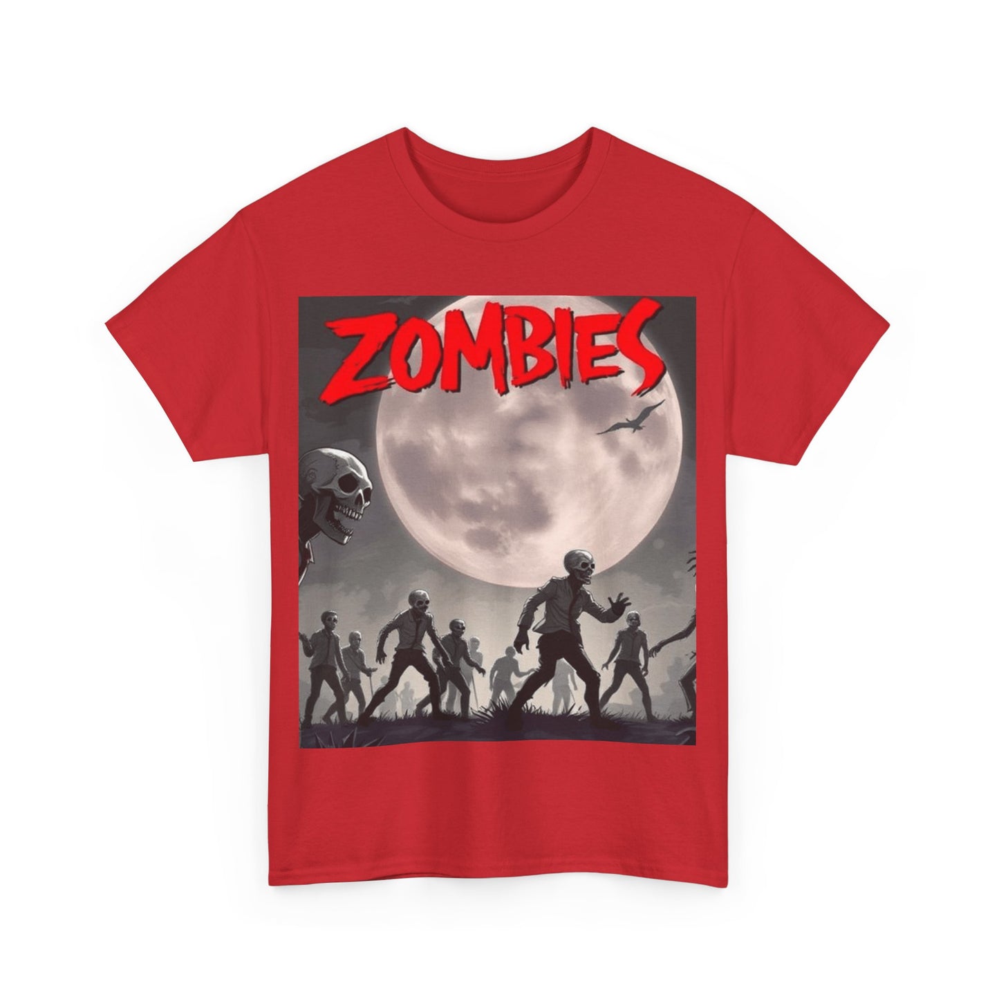 UK - Zombie Themed Unisex Heavy Cotton Tee - Perfect for Halloween and Horror Lovers