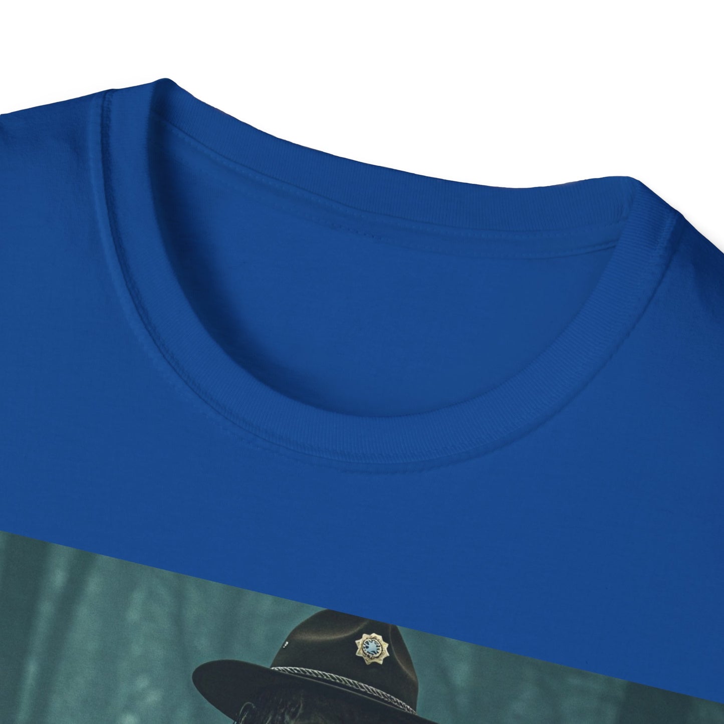 UK - Creepy Forest Ranger Unisex Softstyle T-Shirt - Perfect for Halloween & Horror Fans