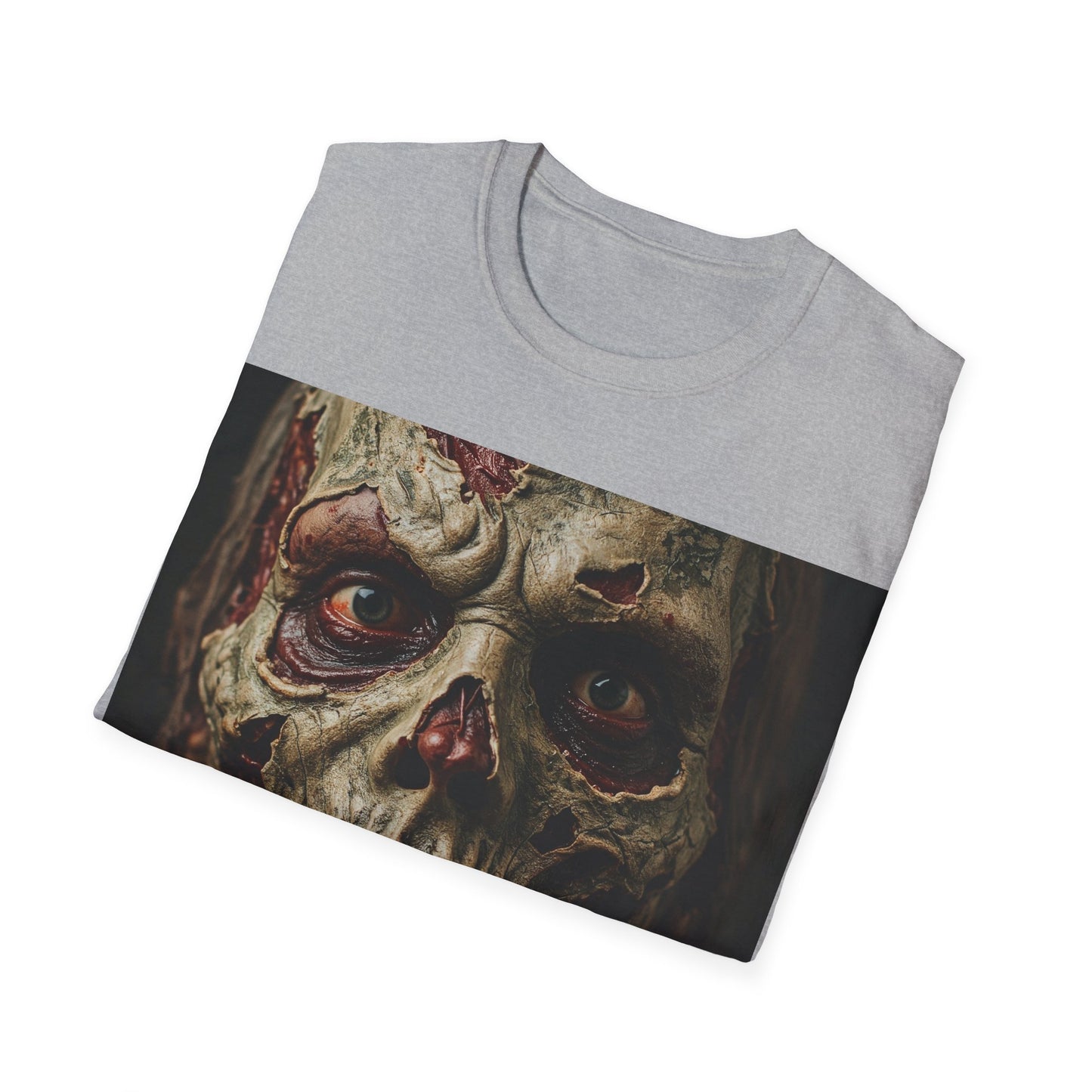 UK - Spooky Zombie Unisex Softstyle T-Shirt - Perfect for Halloween & Horror Fans