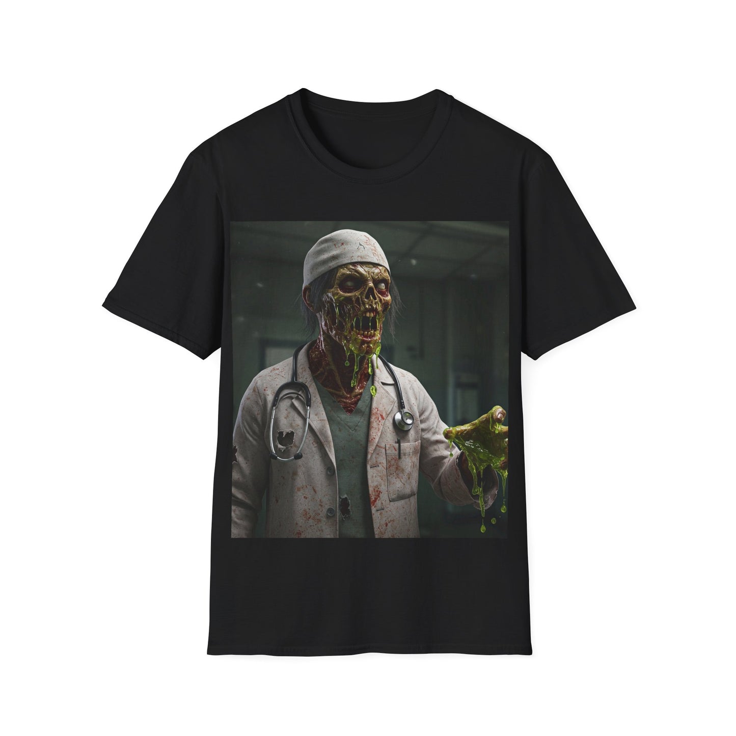 UK - Zombie Doctor Graphic T-Shirt | Unisex Horror Tee for Halloween