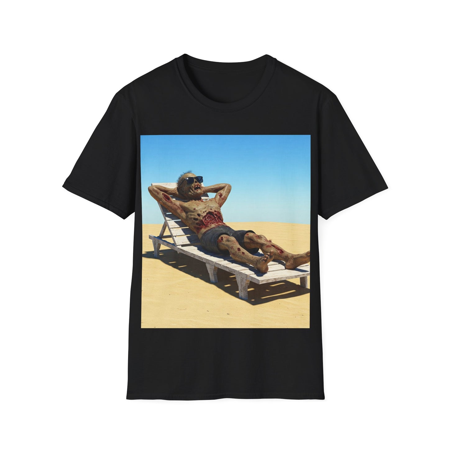 UK - Relaxed Vibes Unisex Softstyle T-Shirt - Beach Chill Design