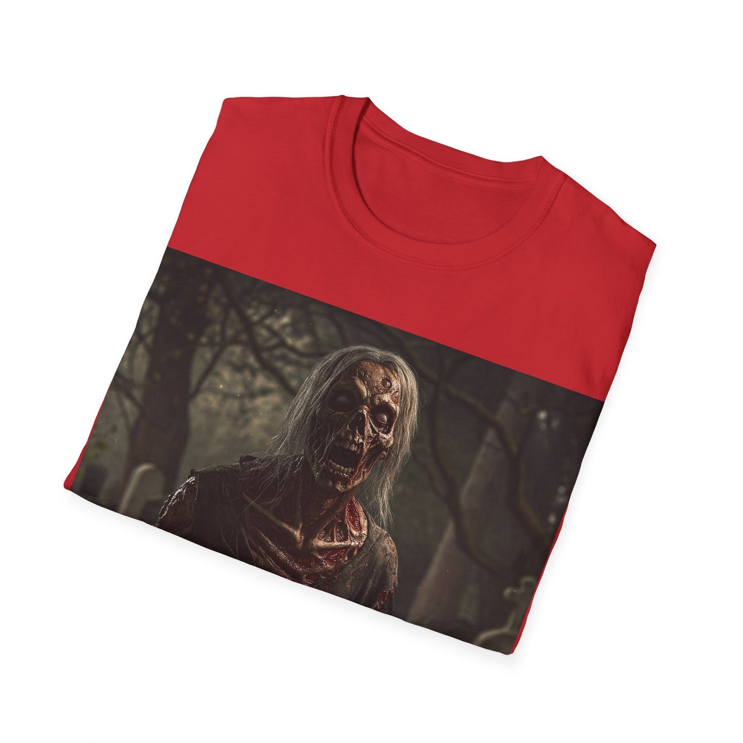 UK - Zombie Horror Apocalyptic Portrait Tee, bold, decaying zombie graphic