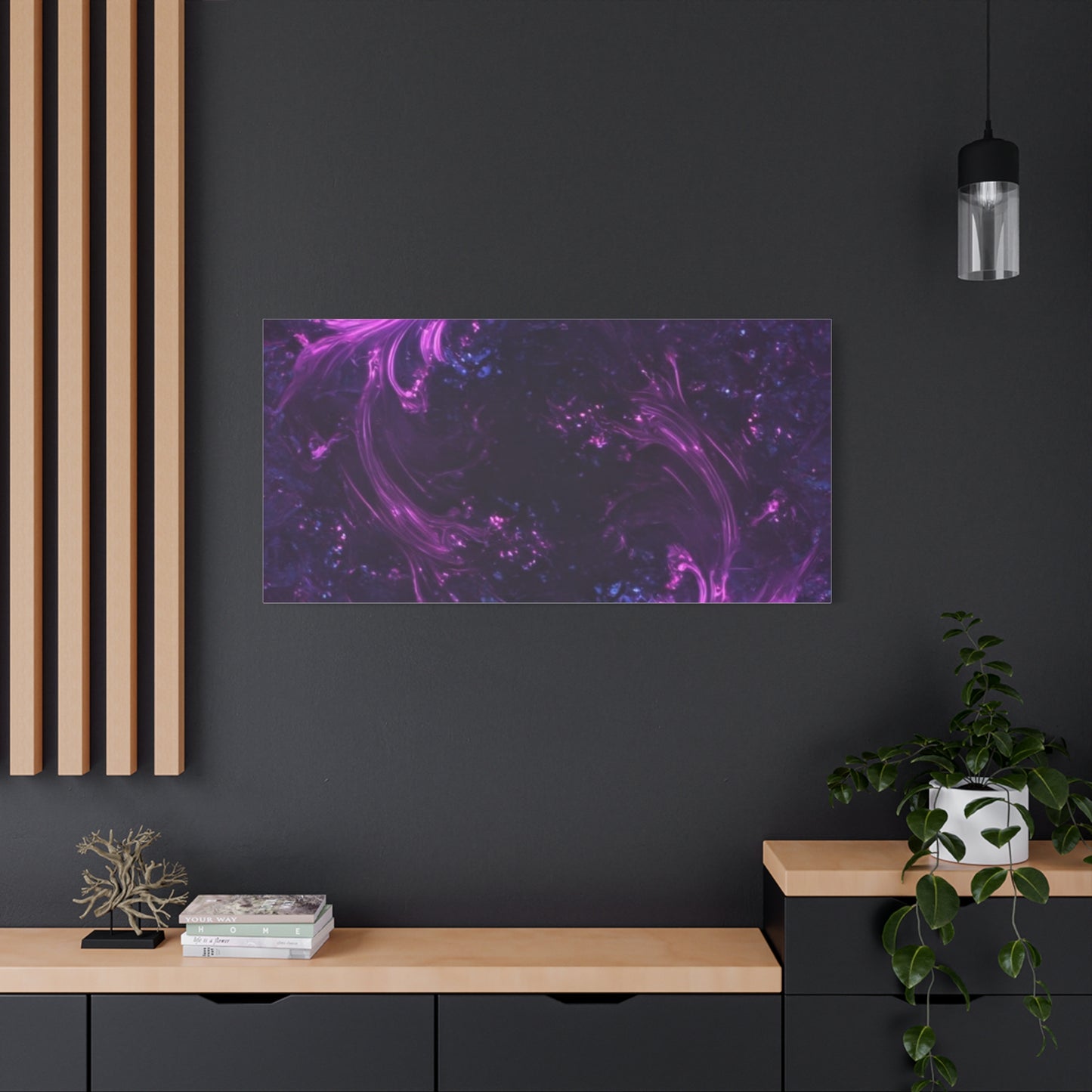 Abstract Purple Fractal Canvas Print - Artistic Wall Décor