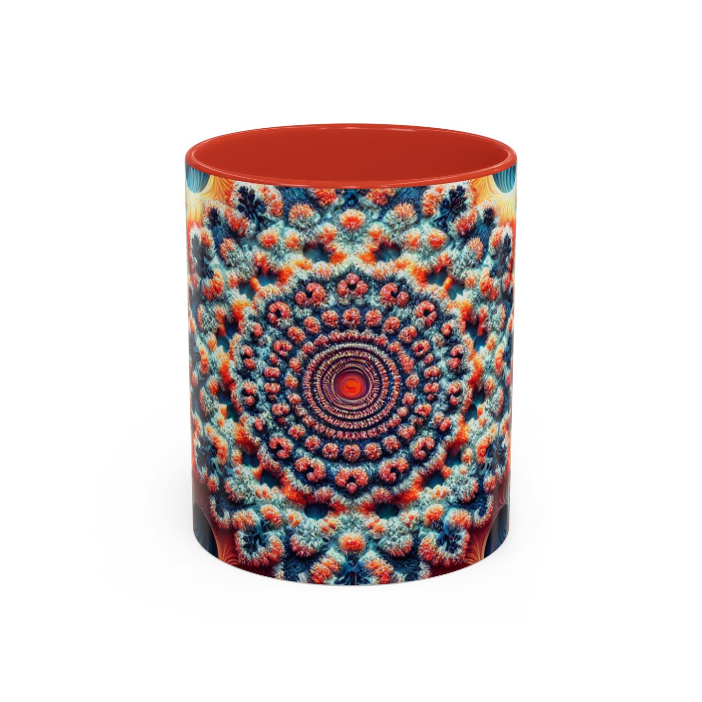 Vibrant Kaleidoscope Accent Coffee Mug - 11oz & 15oz