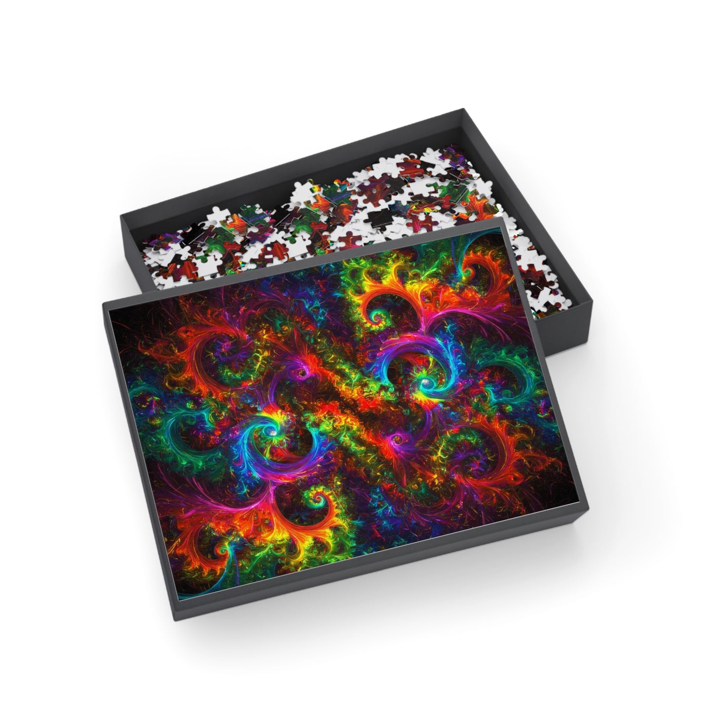 Vibrant Abstract Swirl Puzzle - 500-Piece Jigsaw for Relaxation and Fun
